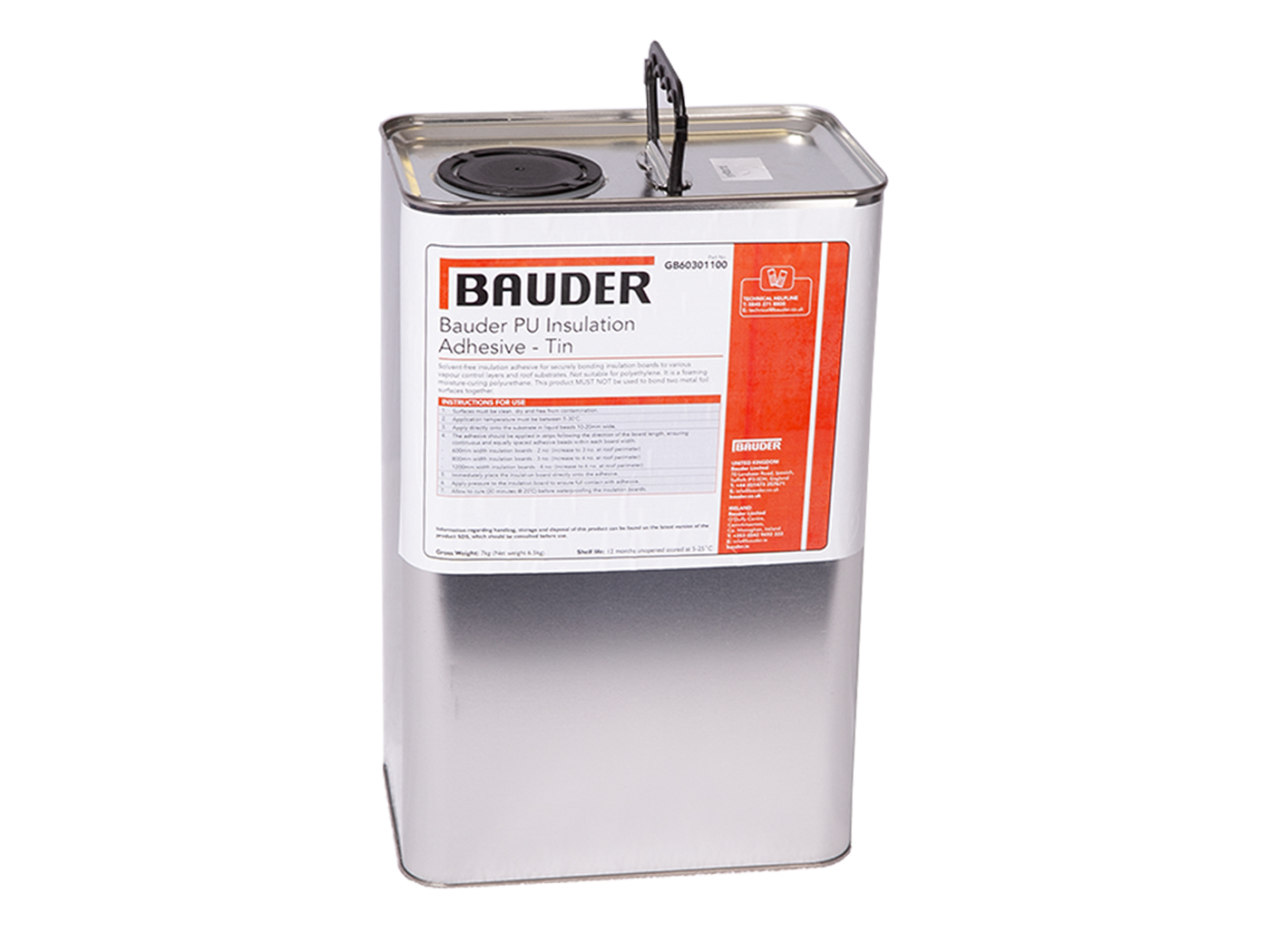 Bauder PU Insulation Adhesive Tin Bauder