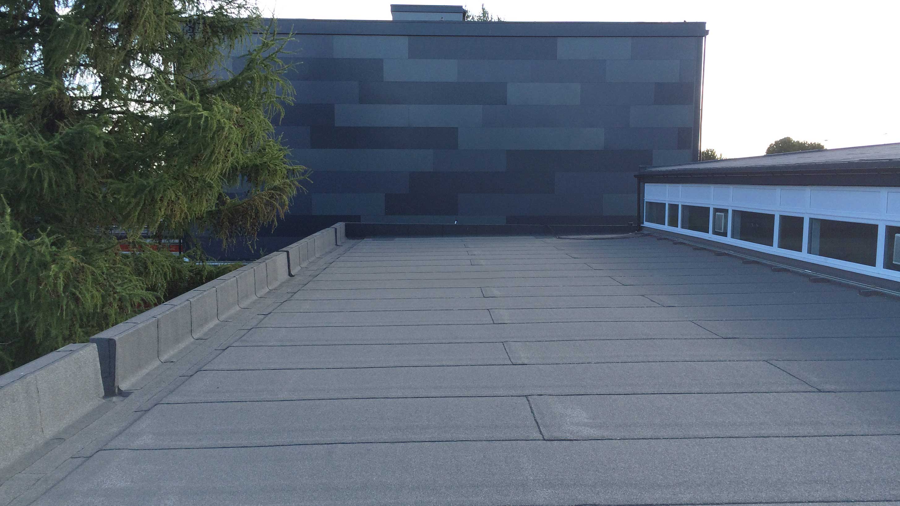 Roof of Airedale Academy showing Bauder Total Roof System
