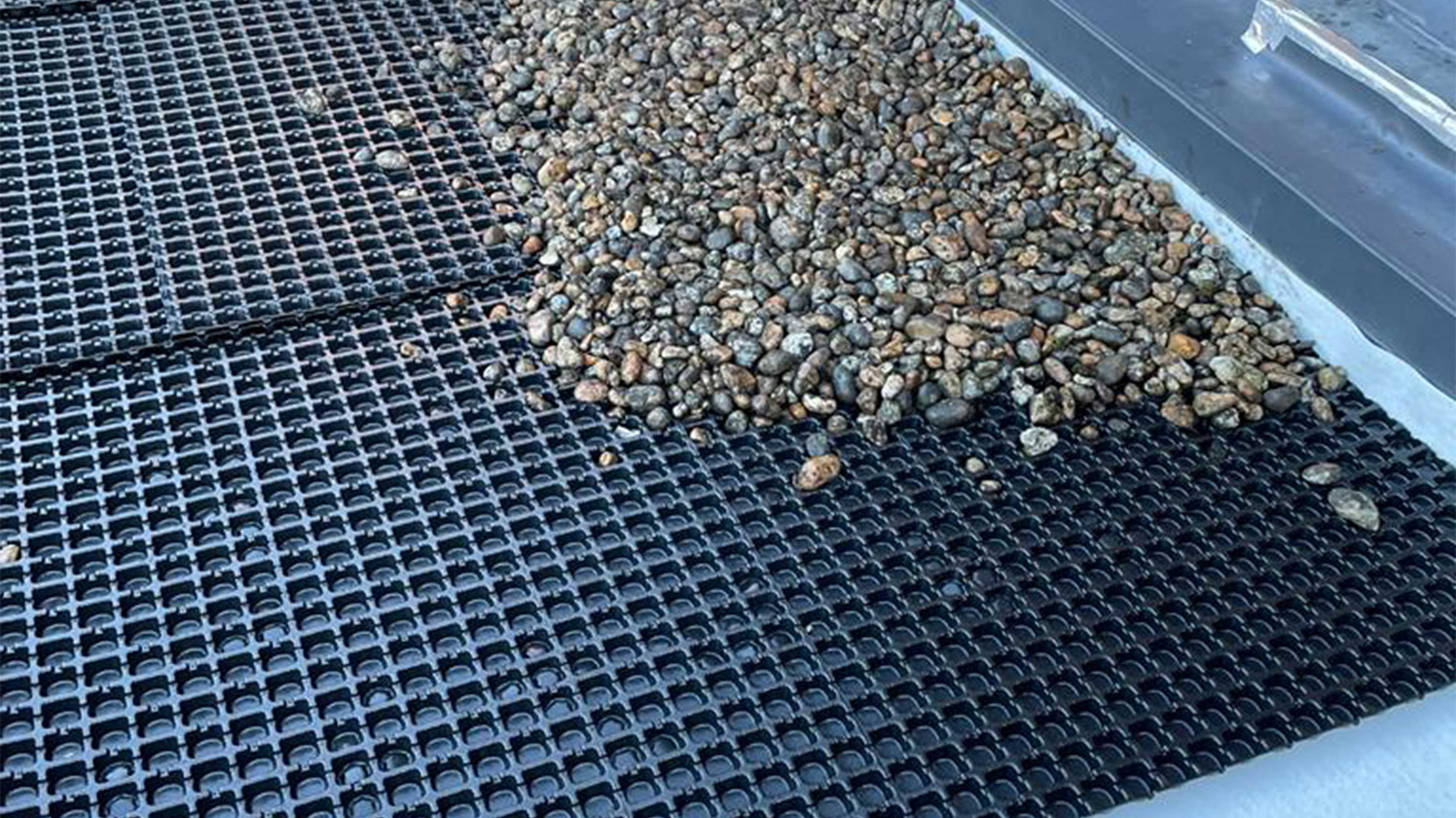 Installation of extensive green roof finish for The grove hotel