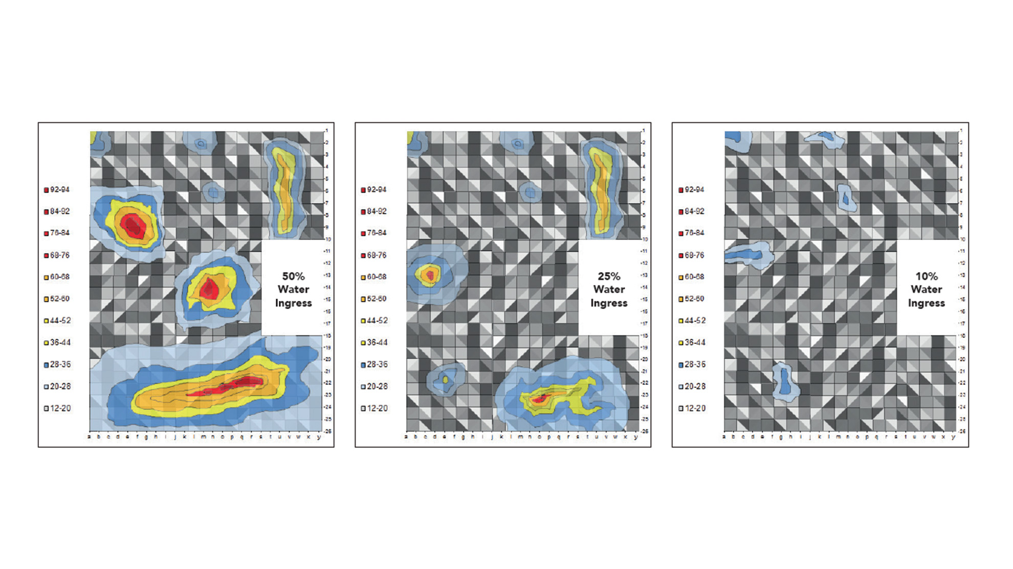 Data collected as a result of moisture mapping