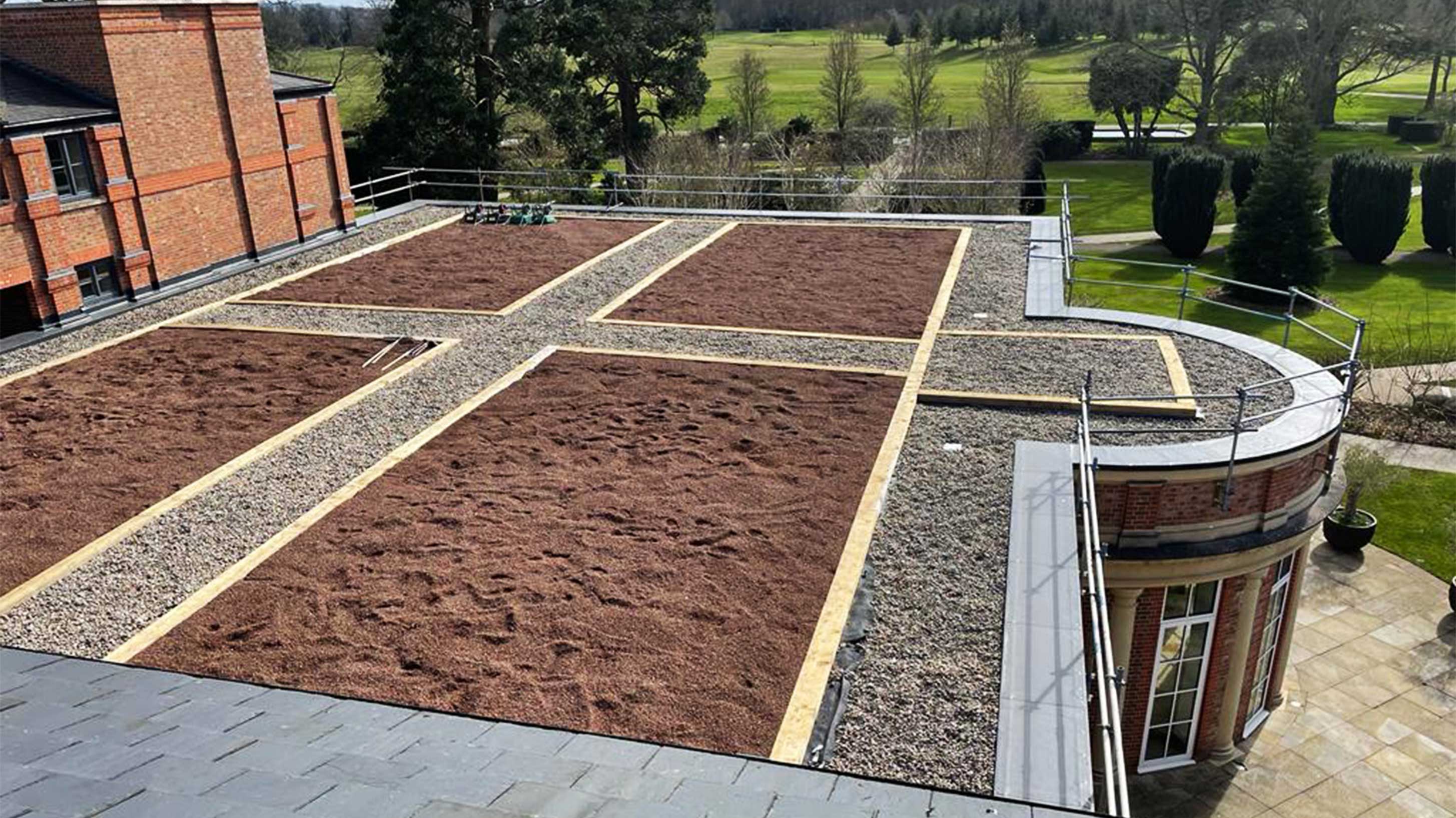 Roof view of the Grove Hotel, Hertfordshire