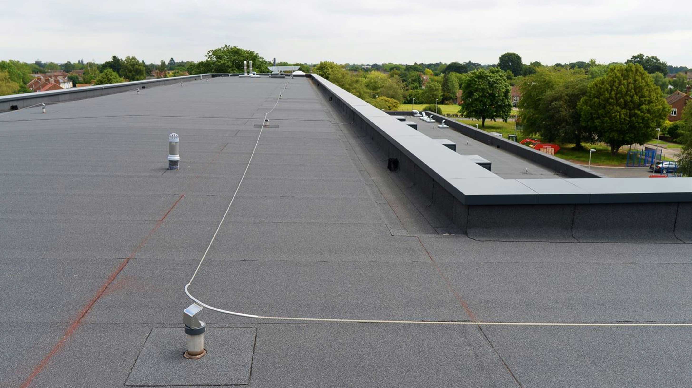 Paxman Avenue Secondary School with Bauderflex bituminous waterproofing system installed with Euroglaze rooflights