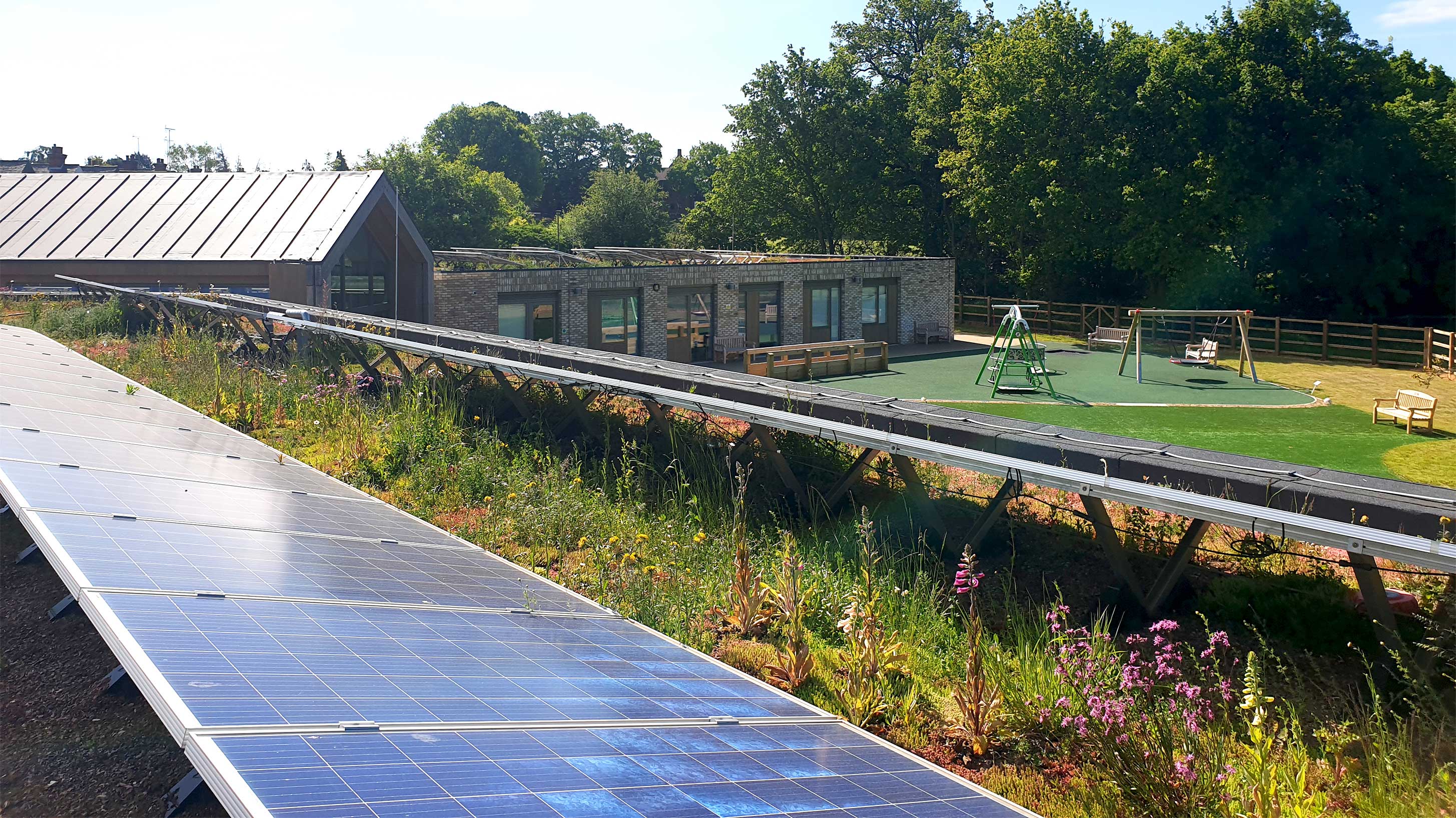 Green roof with BauderSOLAR