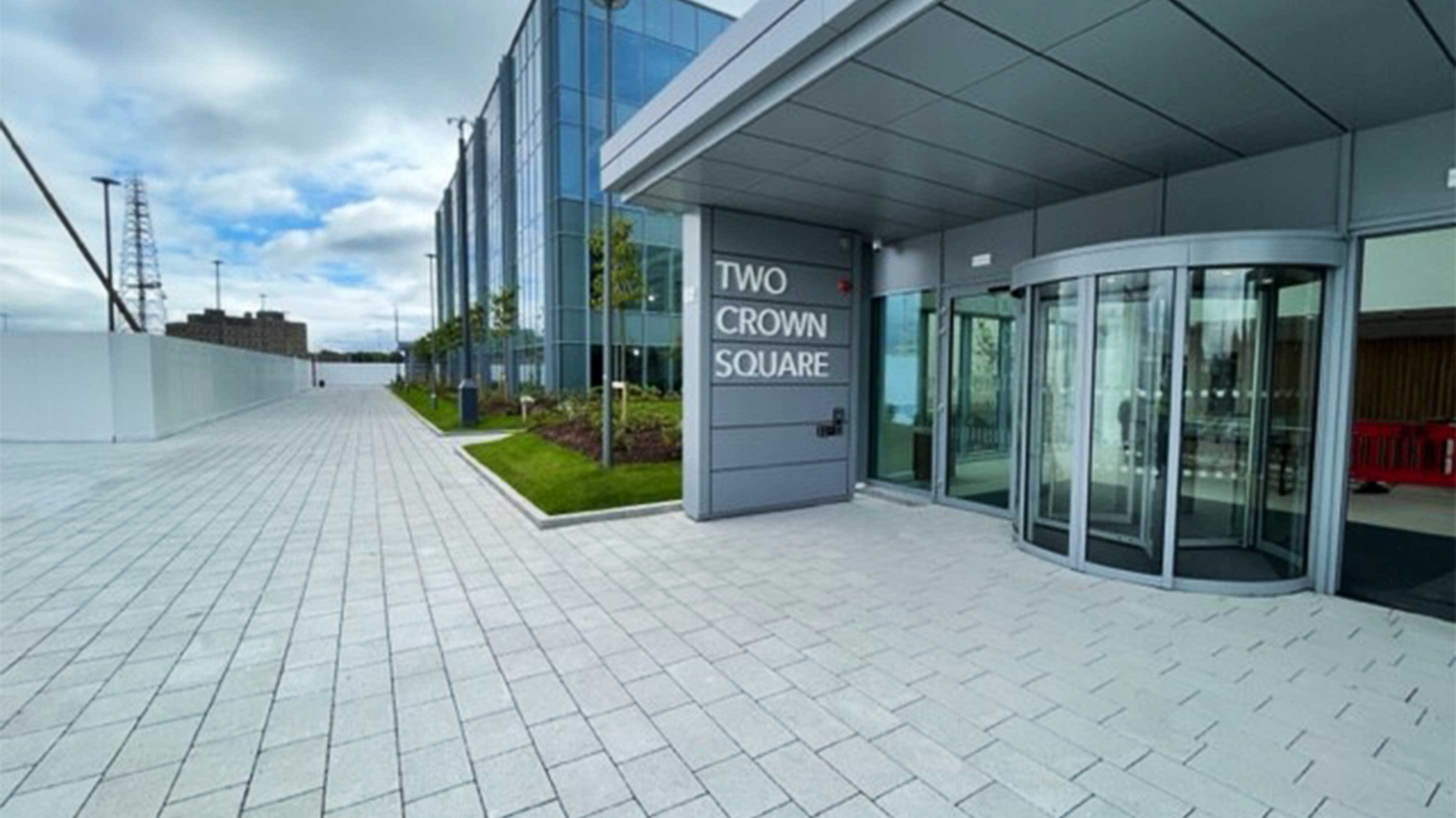 Crown square building with Bauder Bakor hot melt roofing system