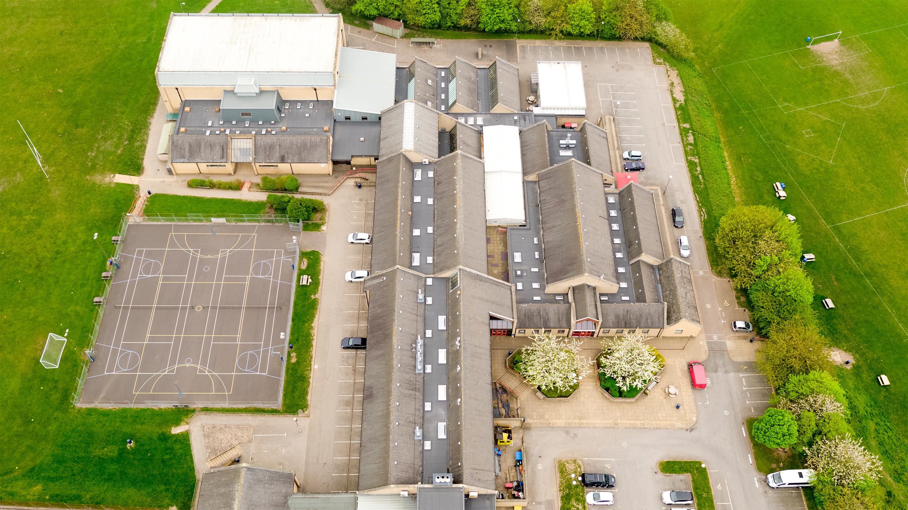Brighouse High School Bauder Total Roof System (BTRS) and BauderDOME rooflights 