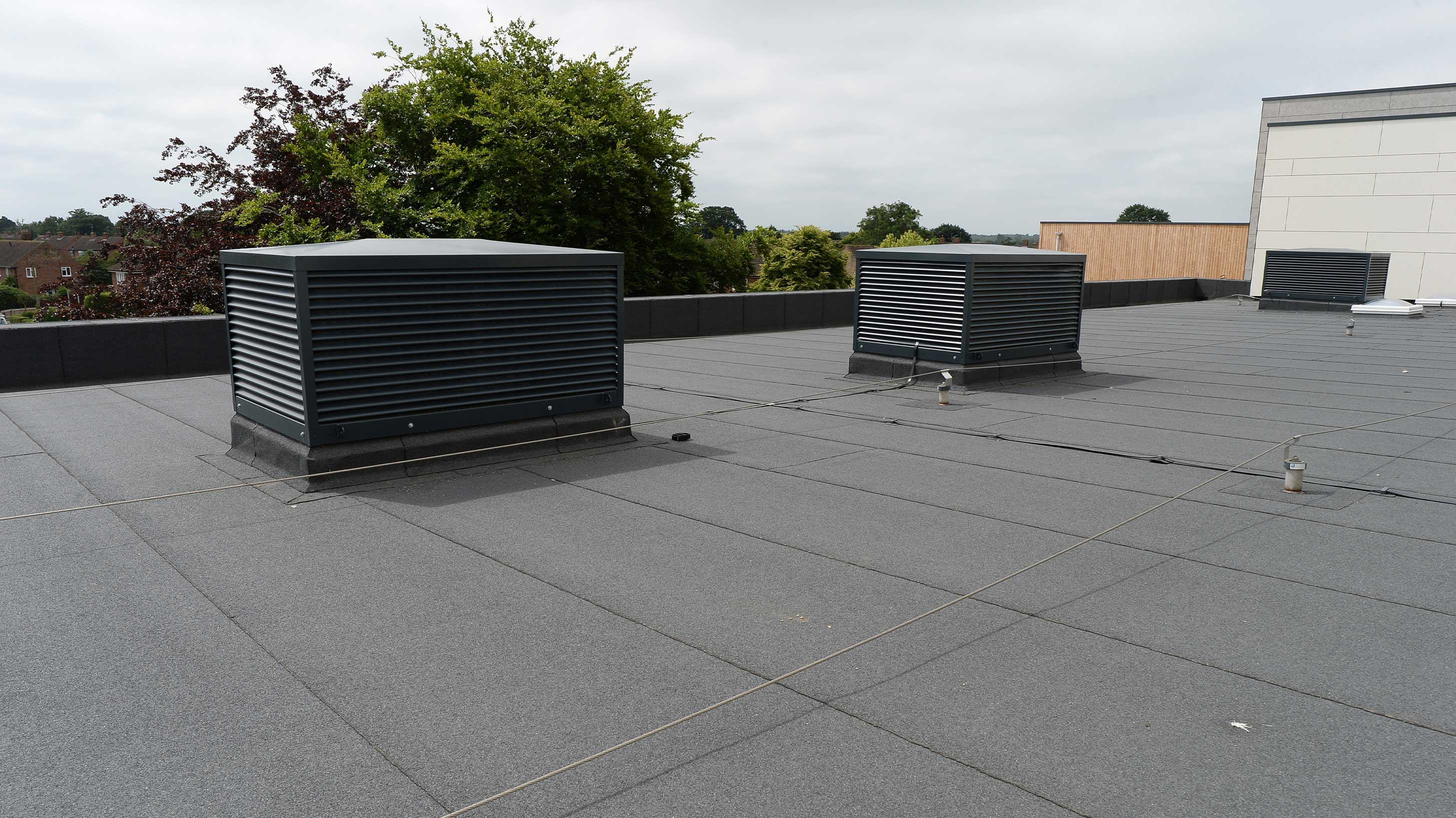 Paxman Avenue Secondary School with Bauderflex bituminous waterproofing system installed with Euroglaze rooflights