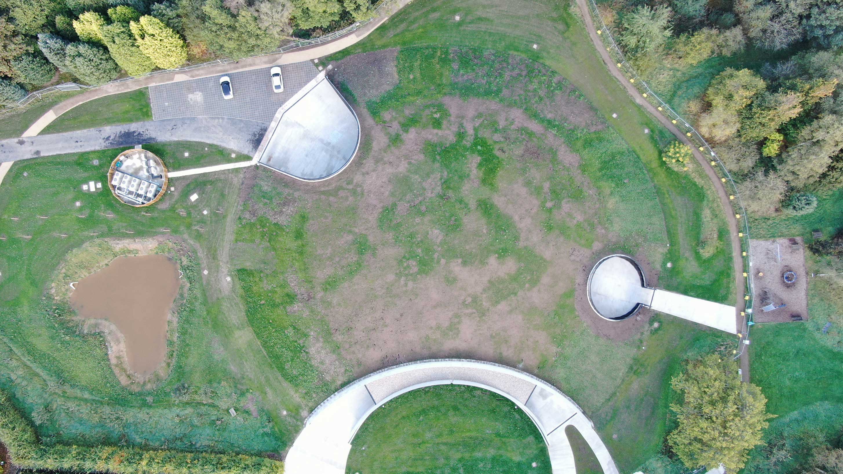 First Light Pavilion roof build progress completed
