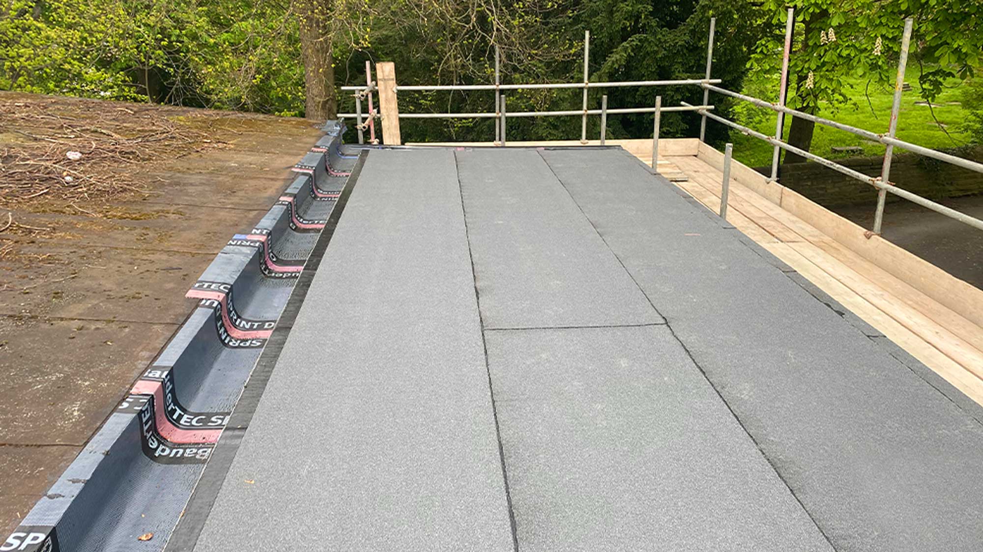 Rooftop in progress of refurbishment