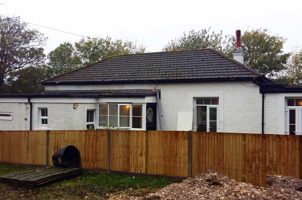 Emmaus Brighton charity project house with new fence