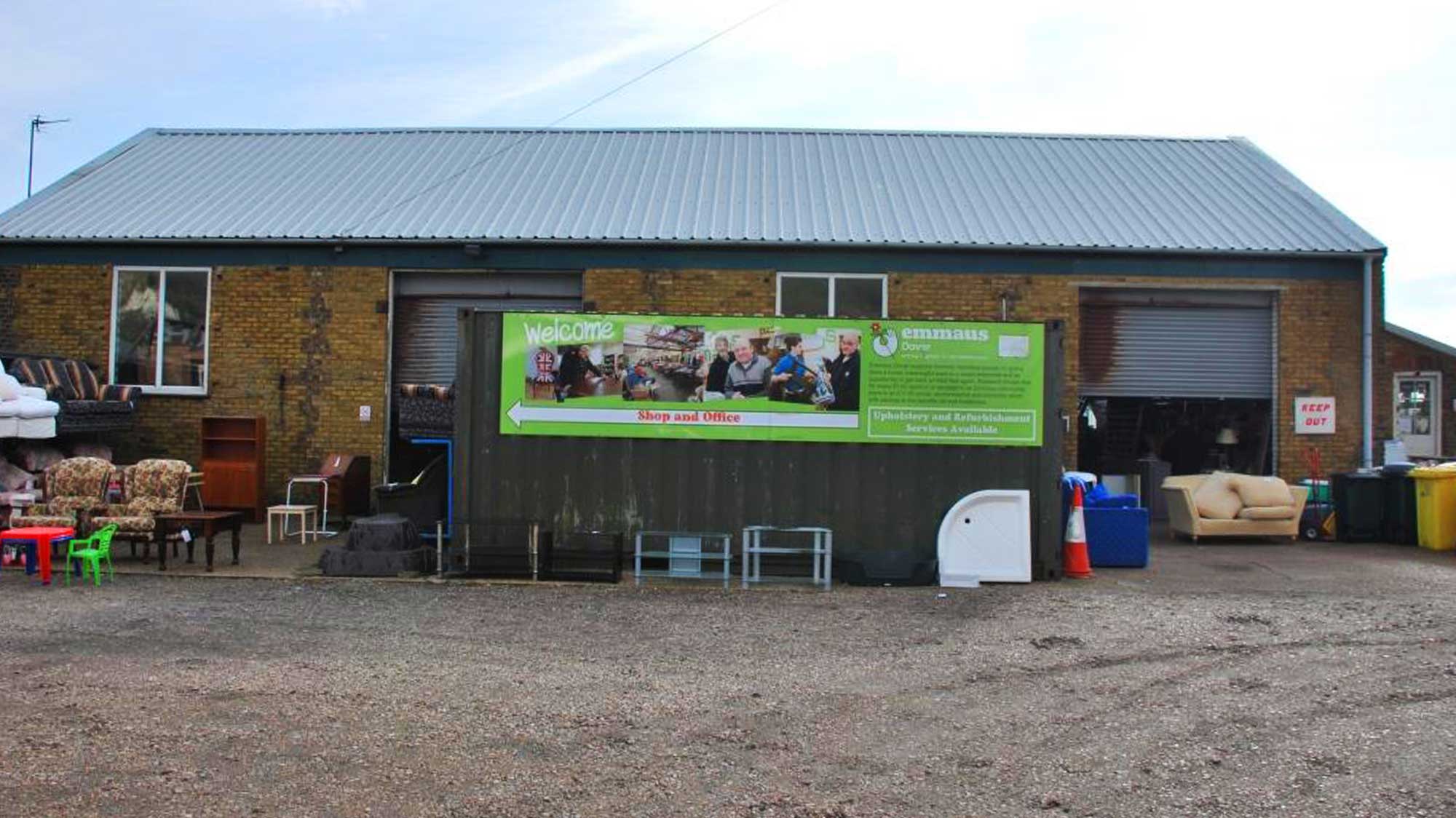 Emmaus Dover homeless charity warehouse