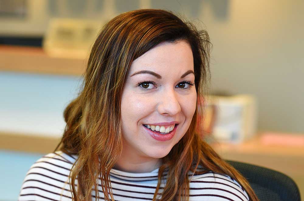 Smiling Bauder staff member