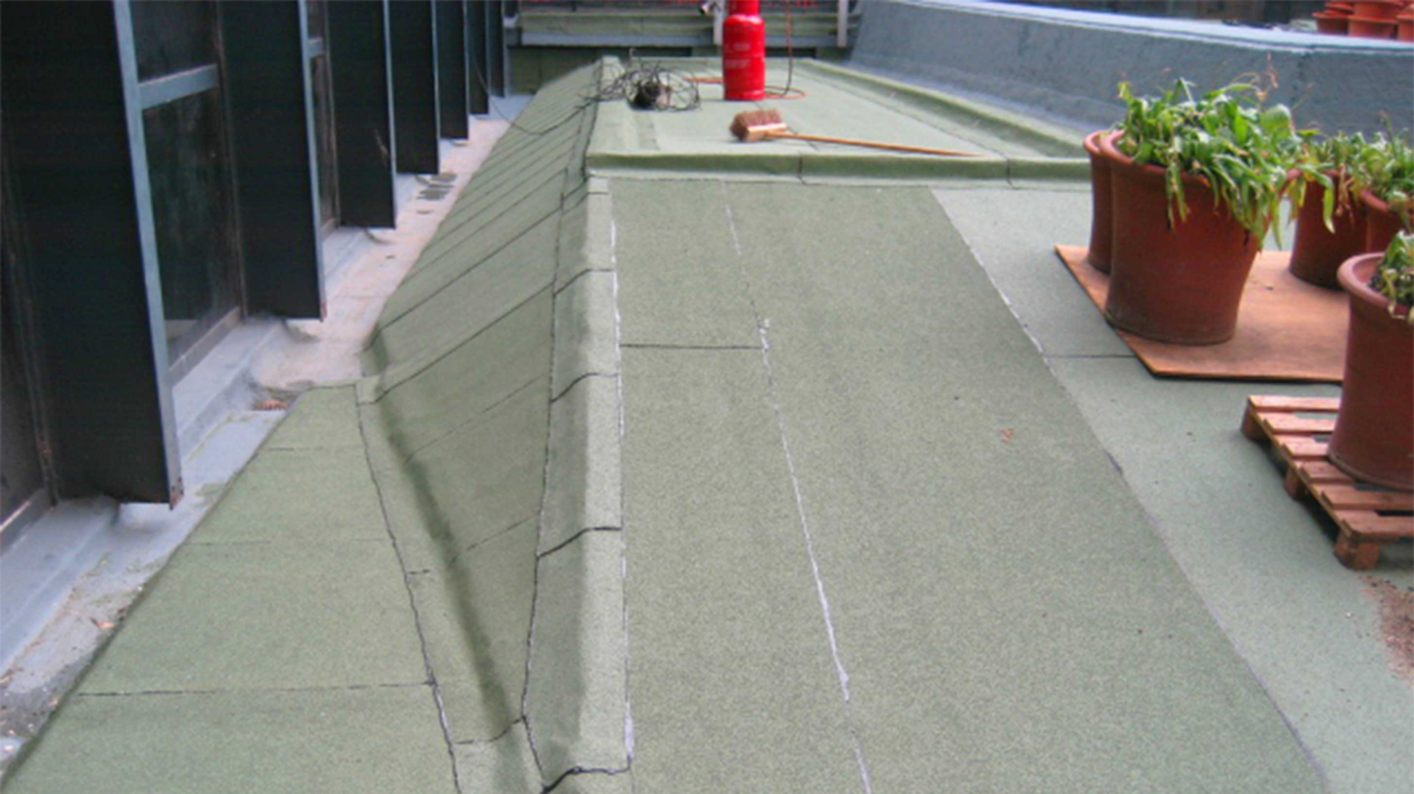 Museum of London - Visionary Roof project with Bauder Total Green Roof System being installed