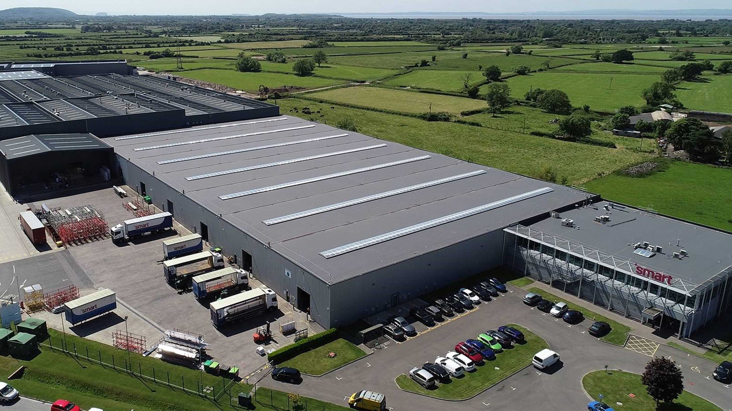 Aerial view of manufacturing facility in Bristol, Smart Systems LTD