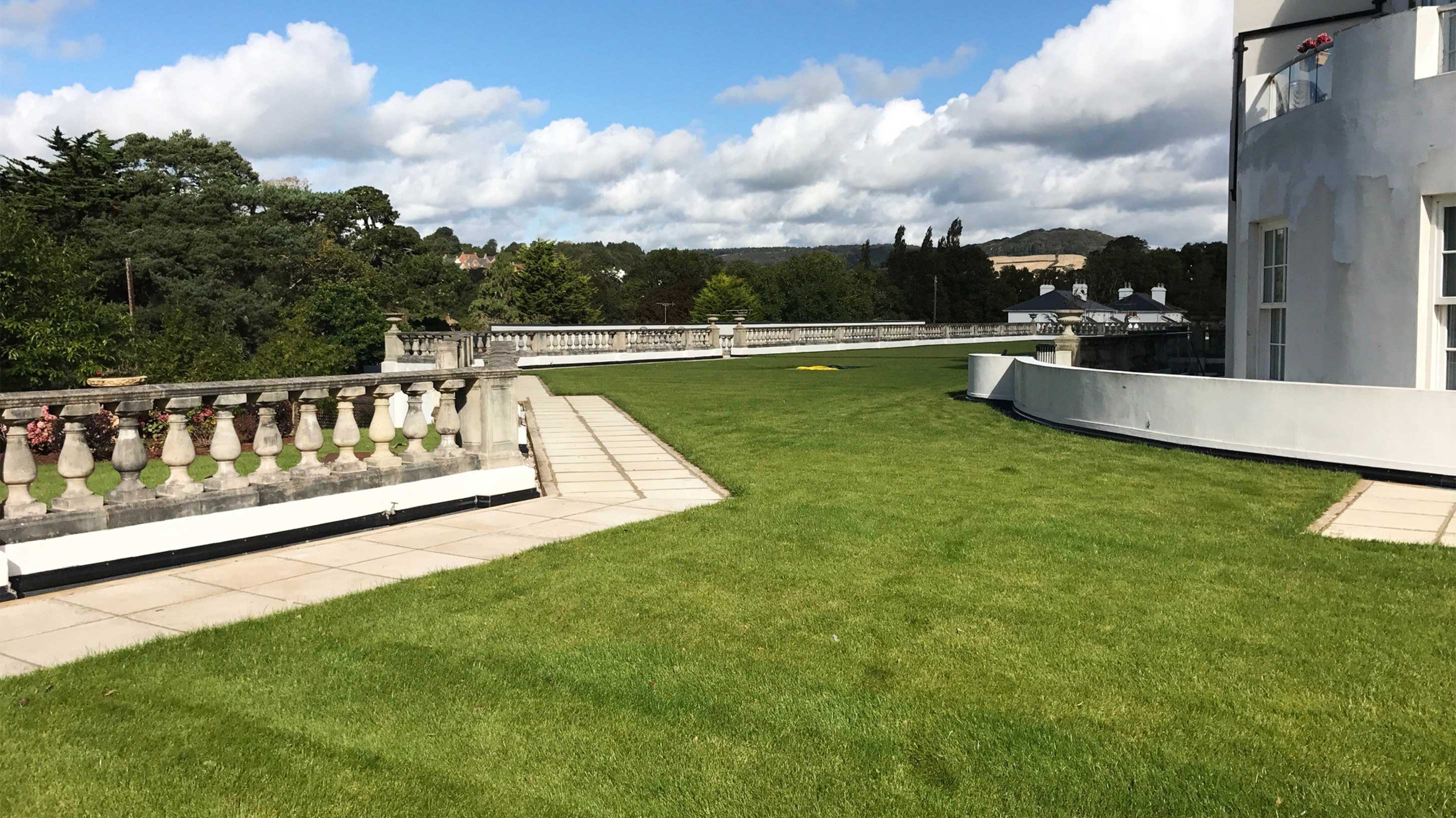 Belvedere Court roof completed with Bauder Hot Melt structural waterproofing system