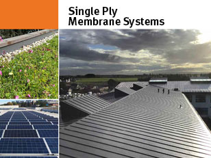 Brochure for single ply flat roof waterproofing systems