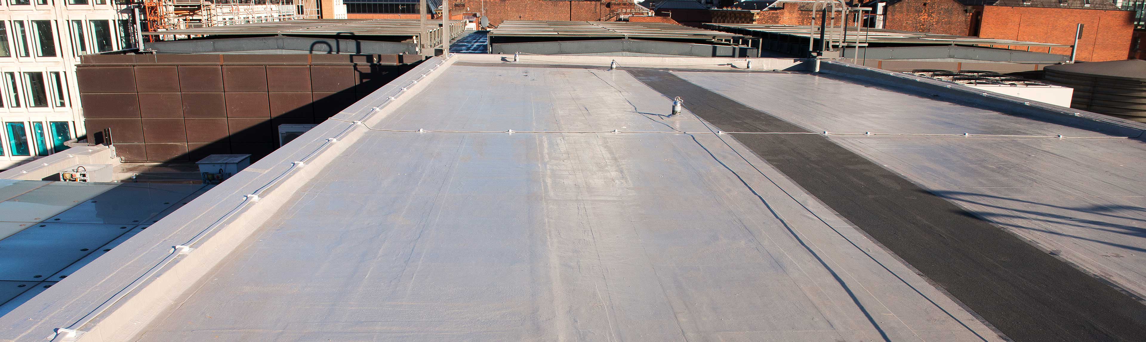Art Gallery roof refurbished with a cold applied liquid PMMA resin