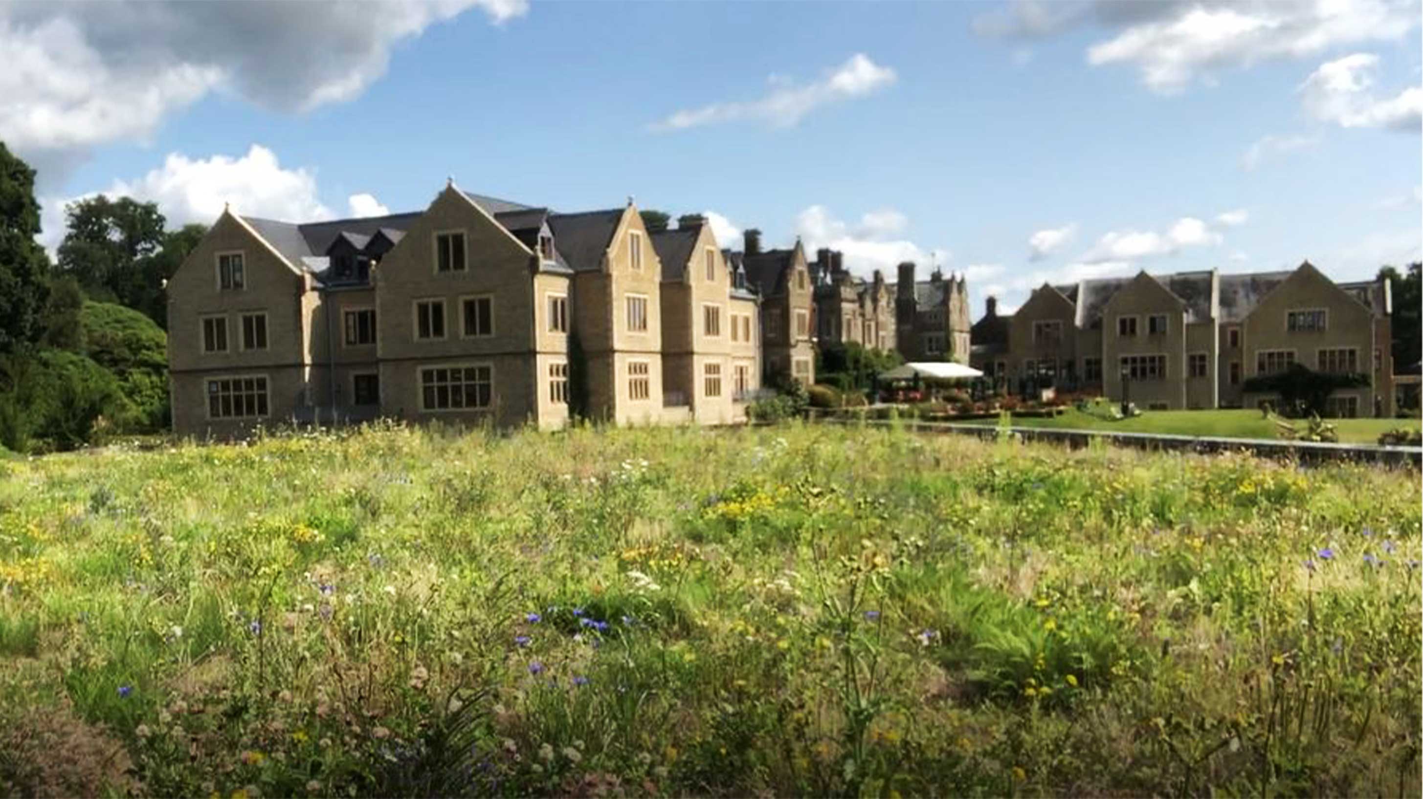 South Lodge luxury hotel surrounded by parkland.