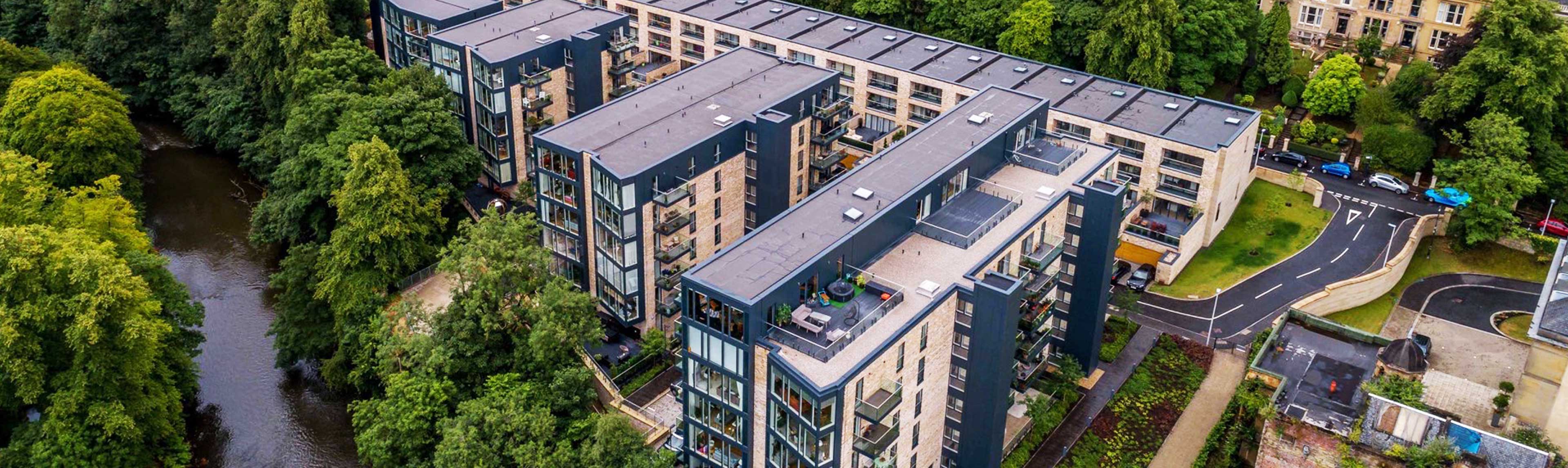 Projects with different flat roof systems installed