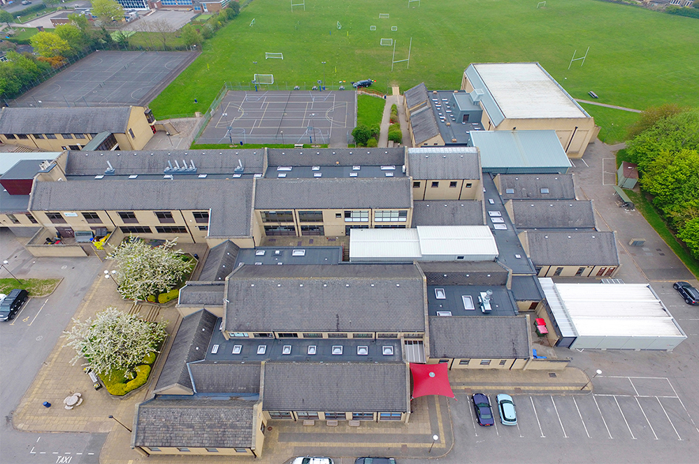 Brighouse High School Bauder Total Roof System (BTRS) and BauderDOME rooflights 