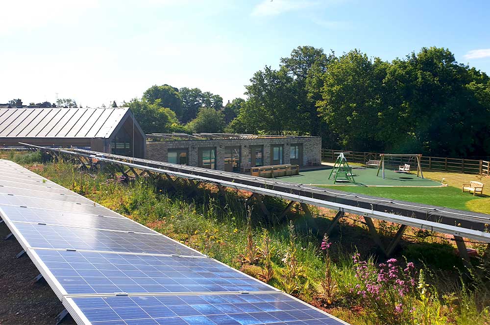 Green roof with BauderSOLAR