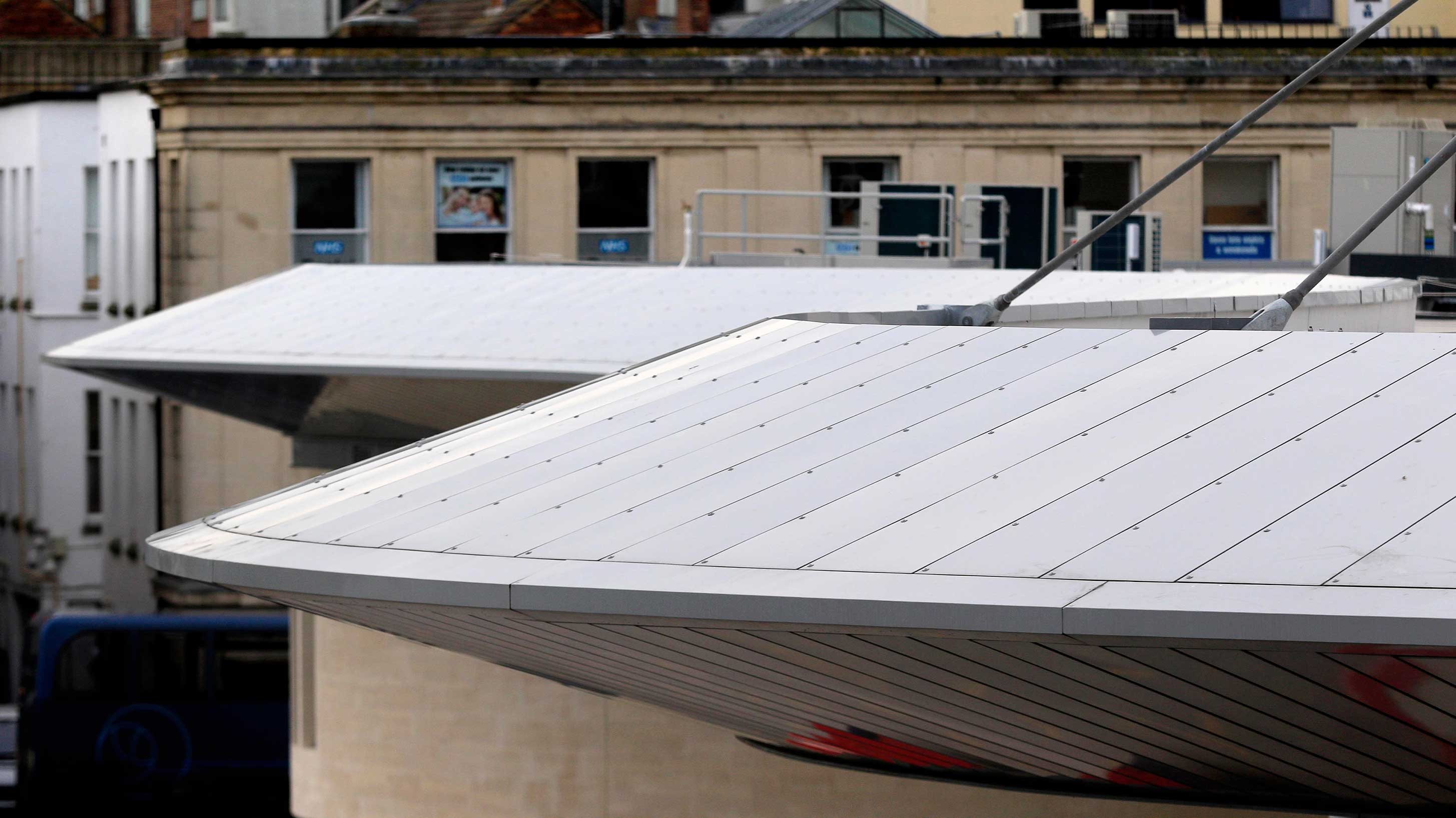 Gloucester Transport Hub with Bauder Thermofol PVC single ply waterproofing system 