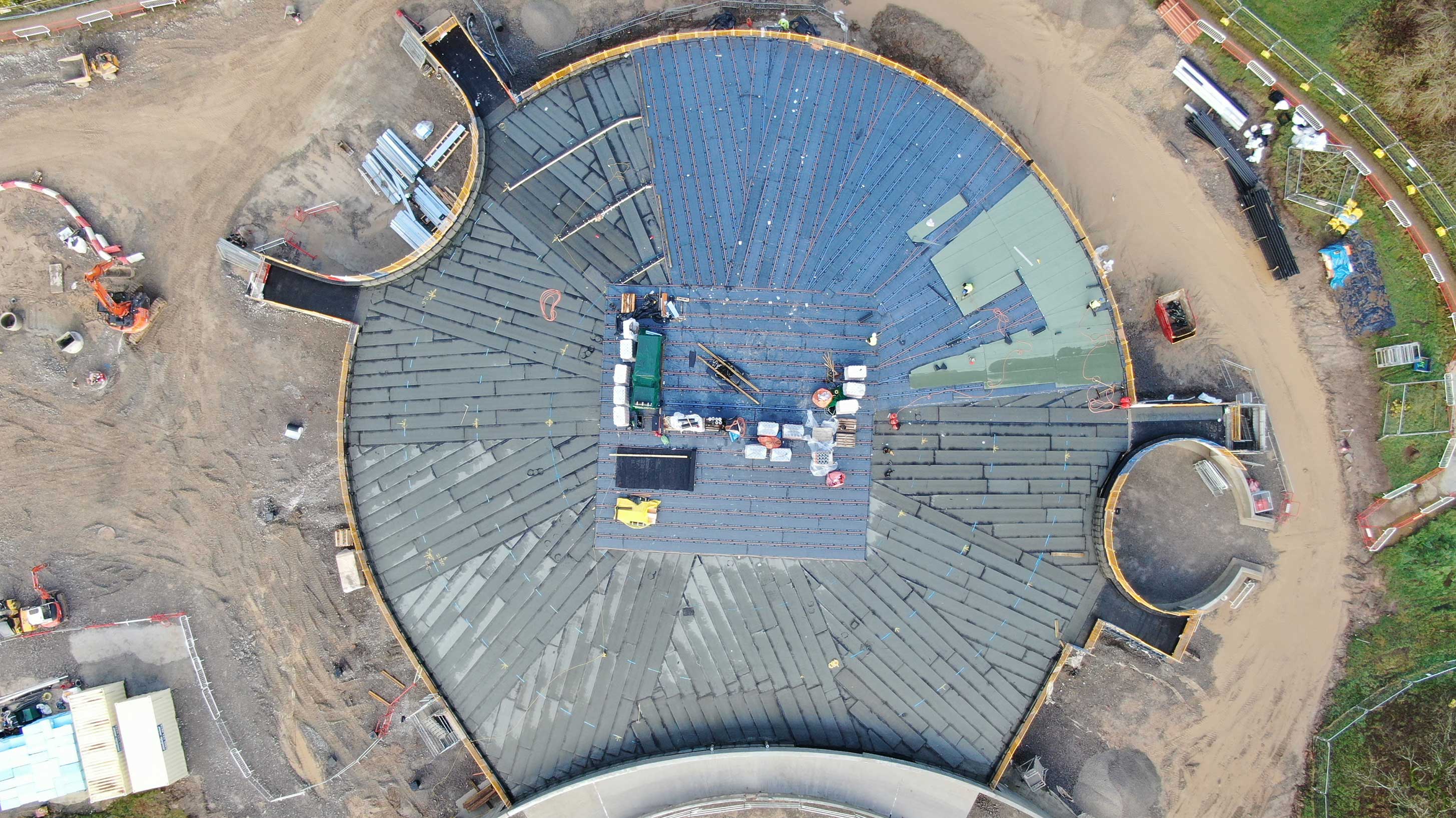 First Light Pavilion roof build progress 