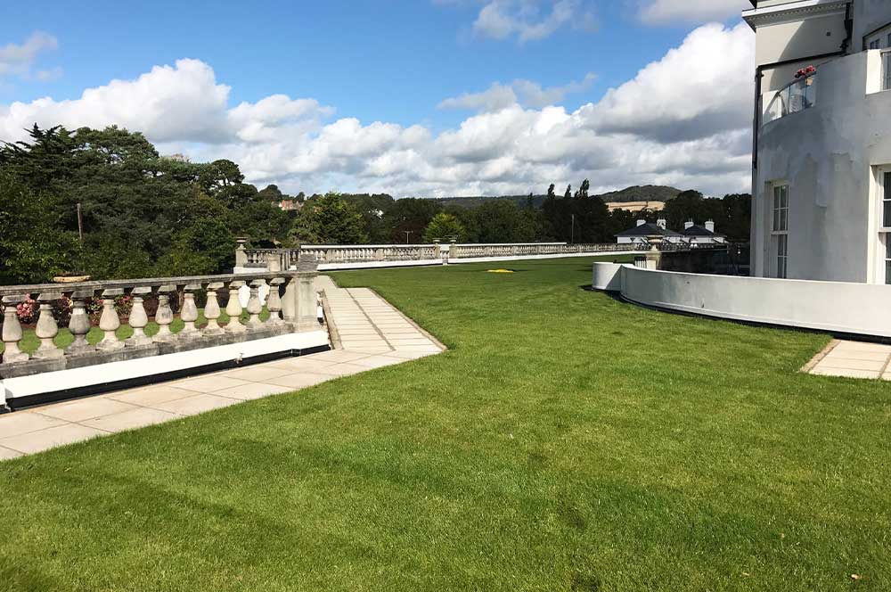 Belvedere Court roof completed with Bauder Hot Melt structural waterproofing system