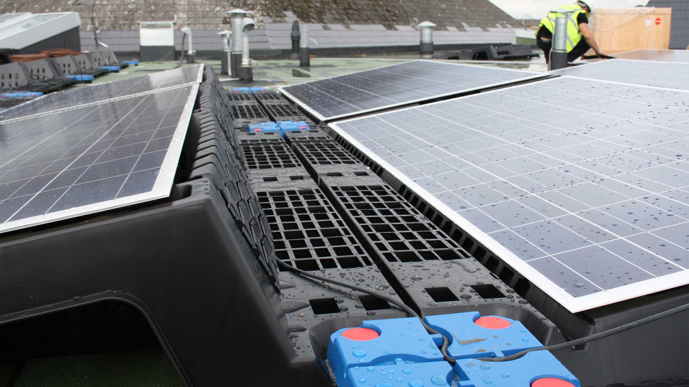 Key Theatre with Bauder Total Green Roof System with BauderSOLAR