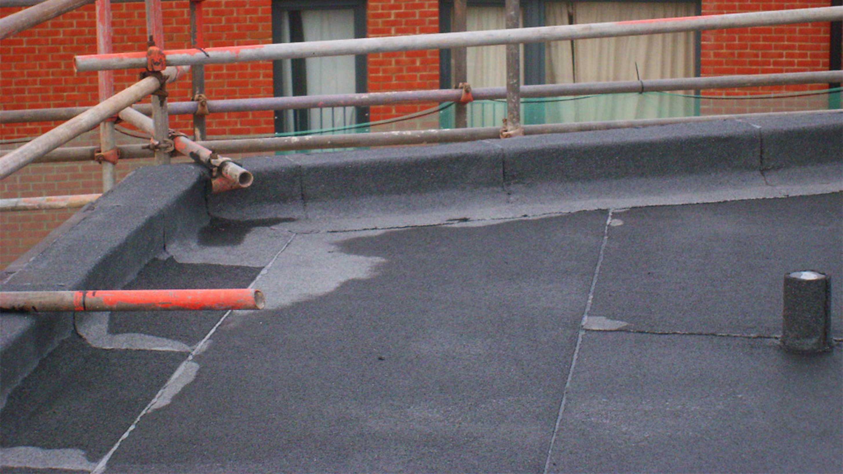 Rooftop in process of being refurbished