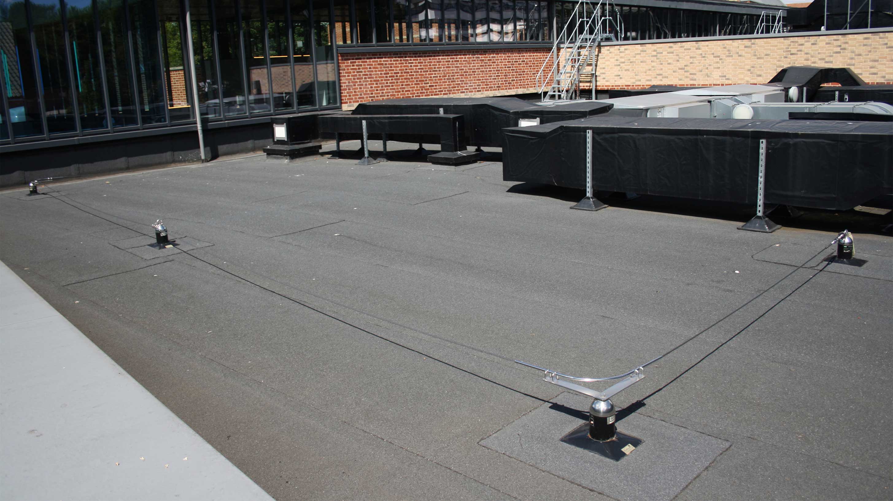 Rooftop of The Hold, Suffolk, with Bauder bituminous waterproofing system
