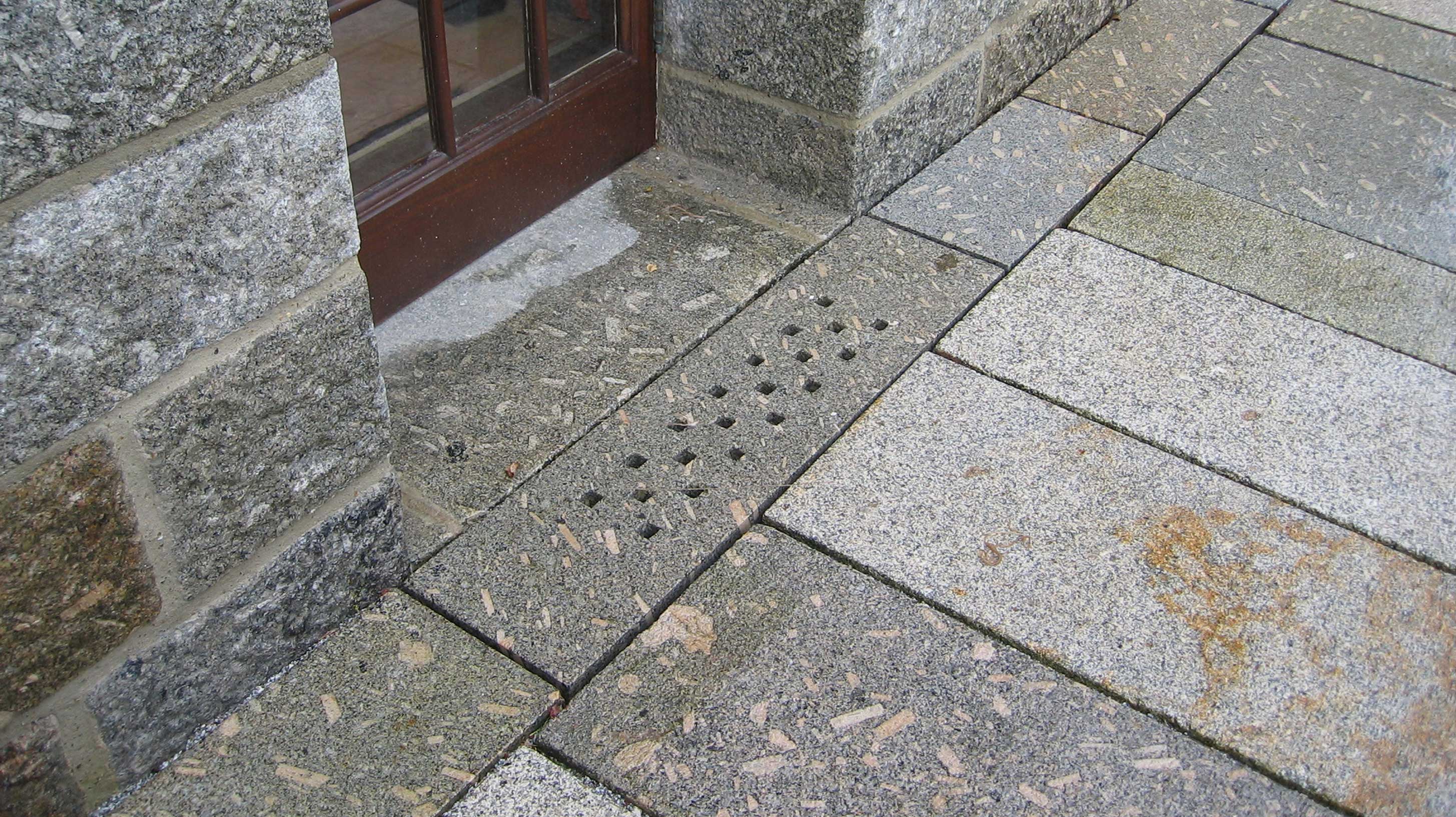 Drain holes on roof of Castle Drogo
