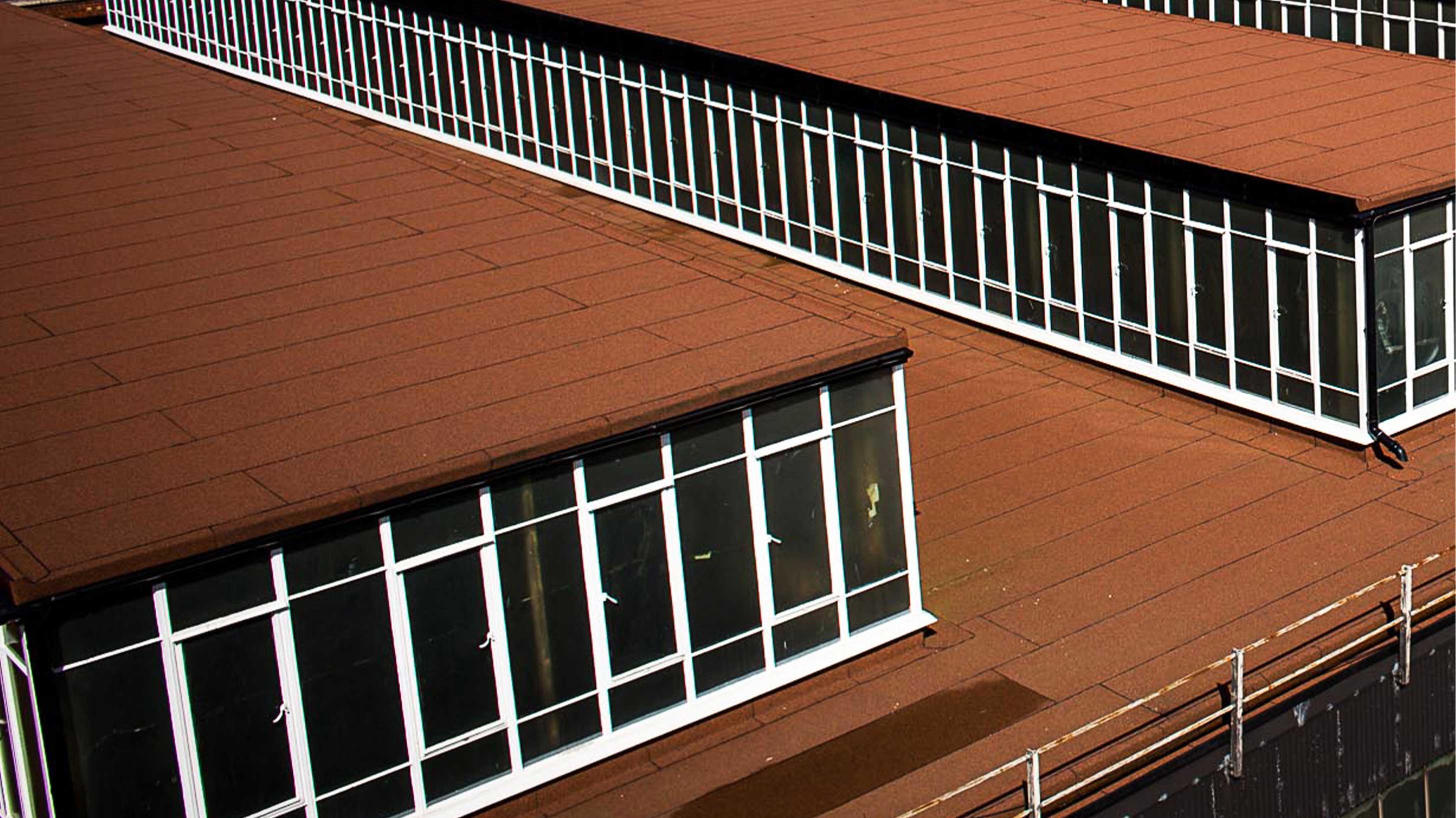 Roof of ROM Limited with Bauder Total Roof System installed in the Autumn Brown colour