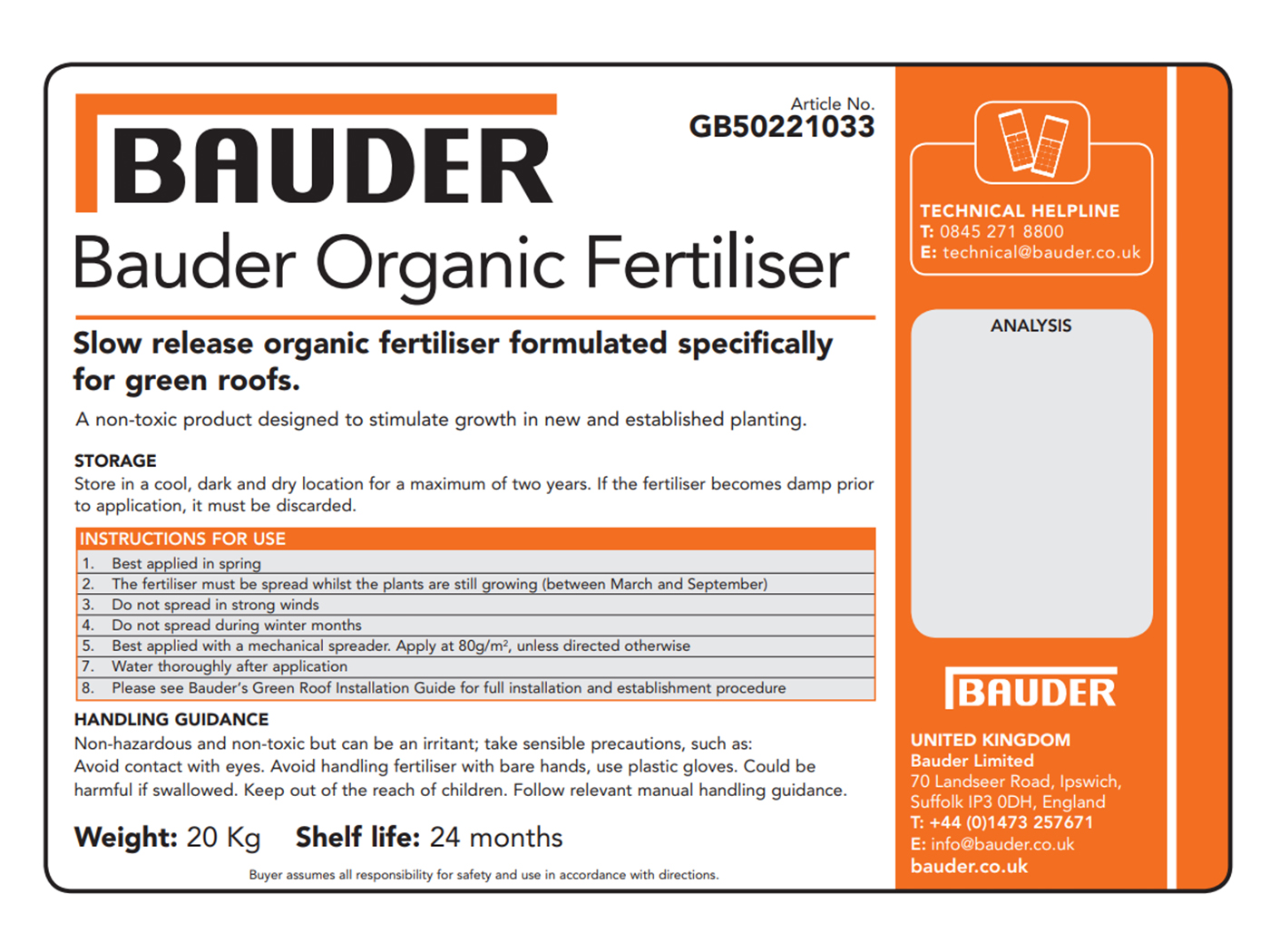 BauderGREEN DU UK