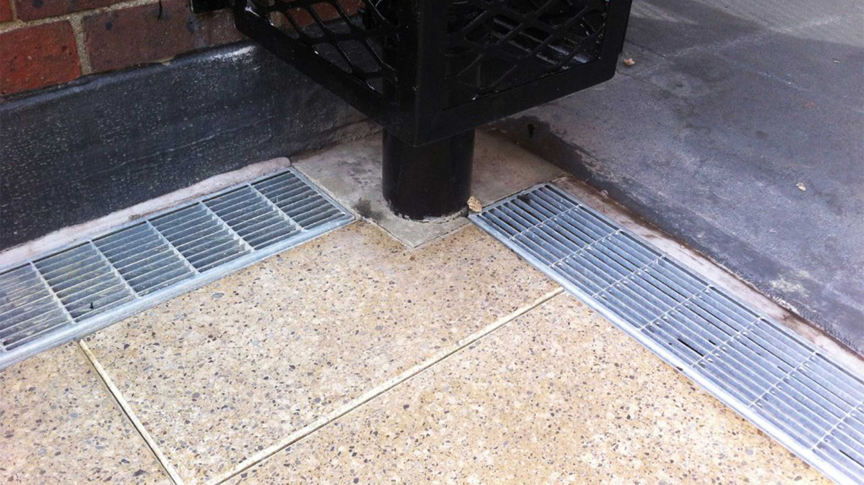 Drainage solution on balcony walkways