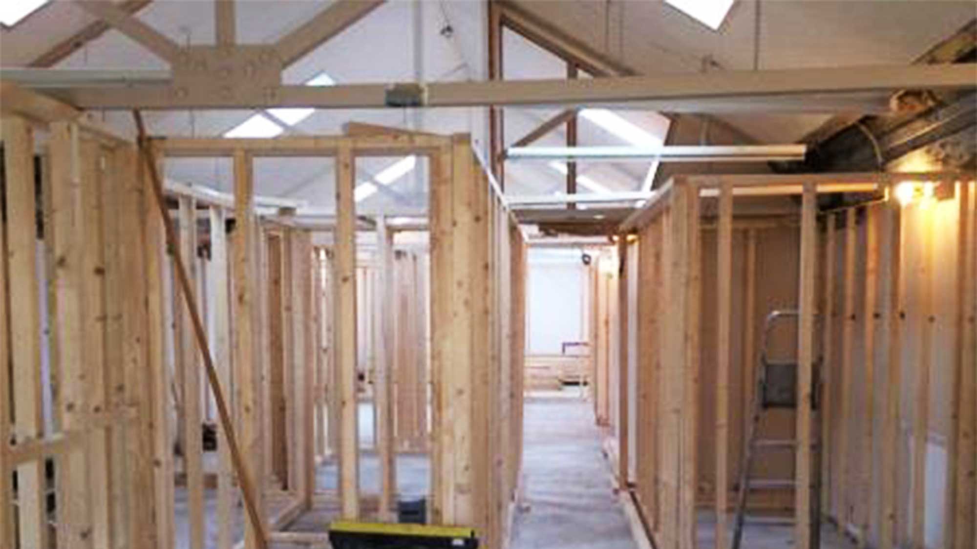 MoCoCo house interior under construction