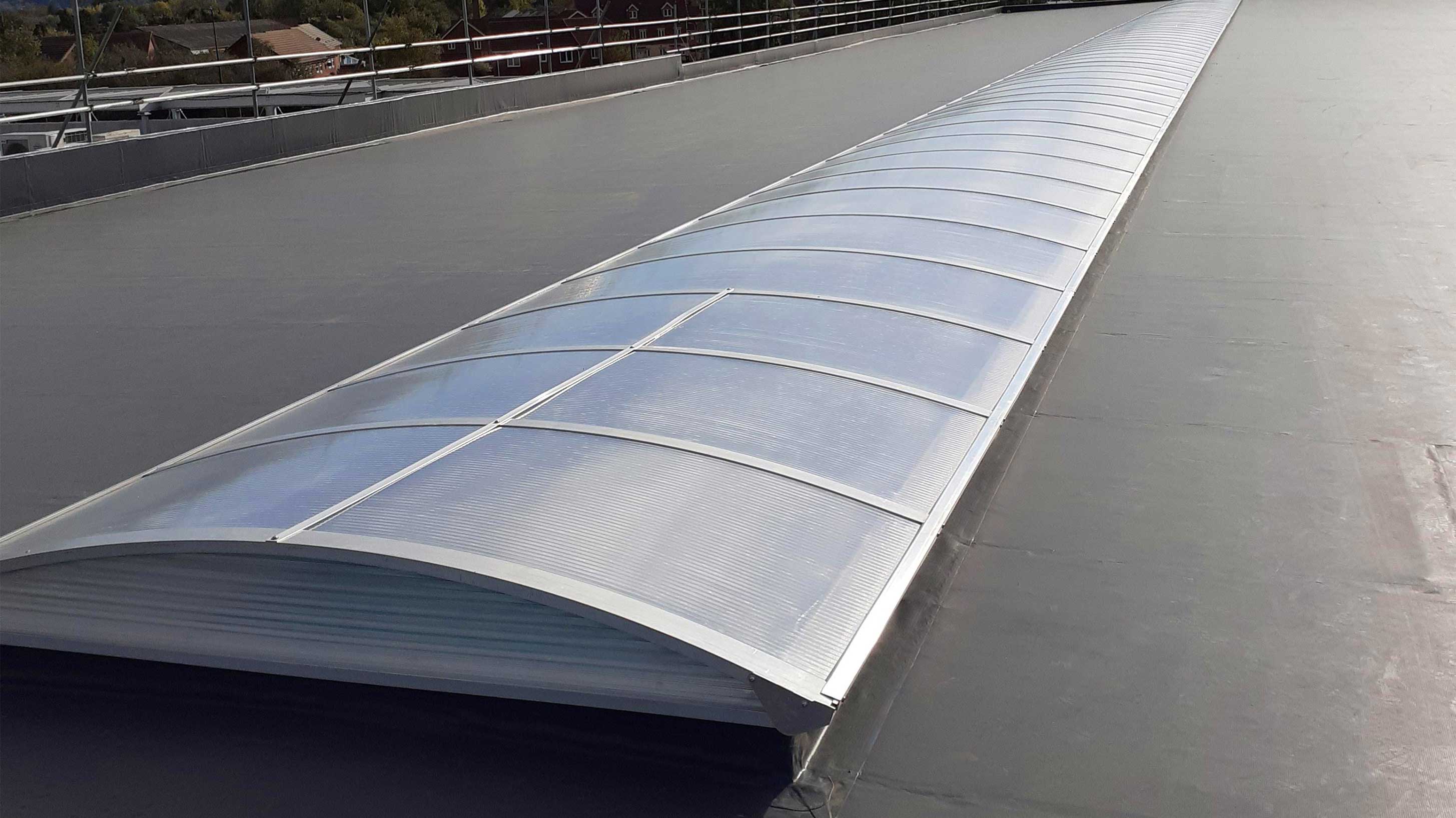 Completed rooflights upgrade on roof of Smart Systems Ltd's manufacturing facility