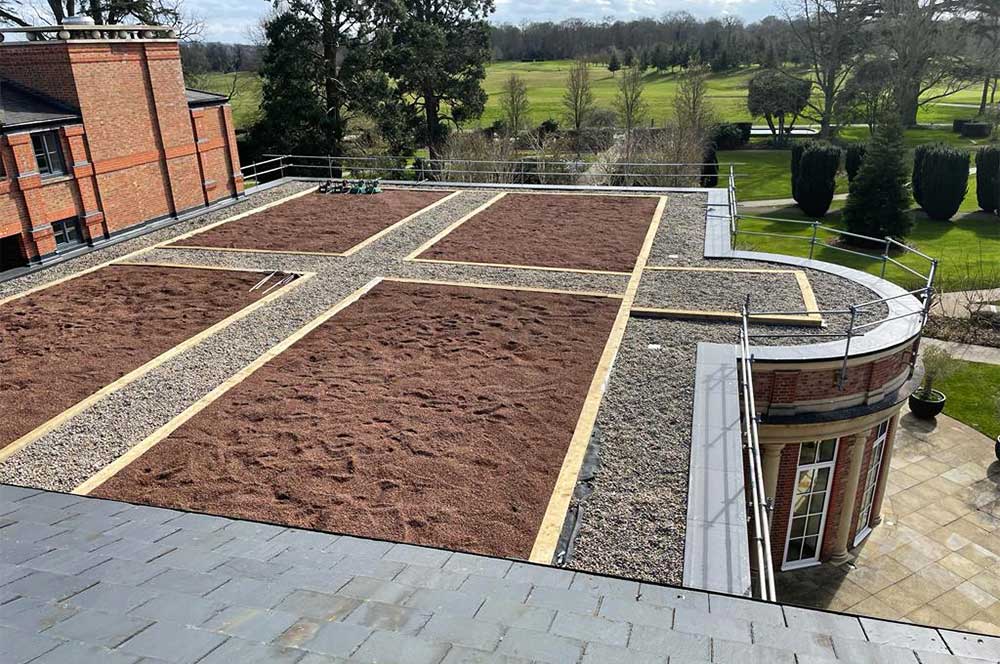 Roof view of the Grove Hotel, Hertfordshire