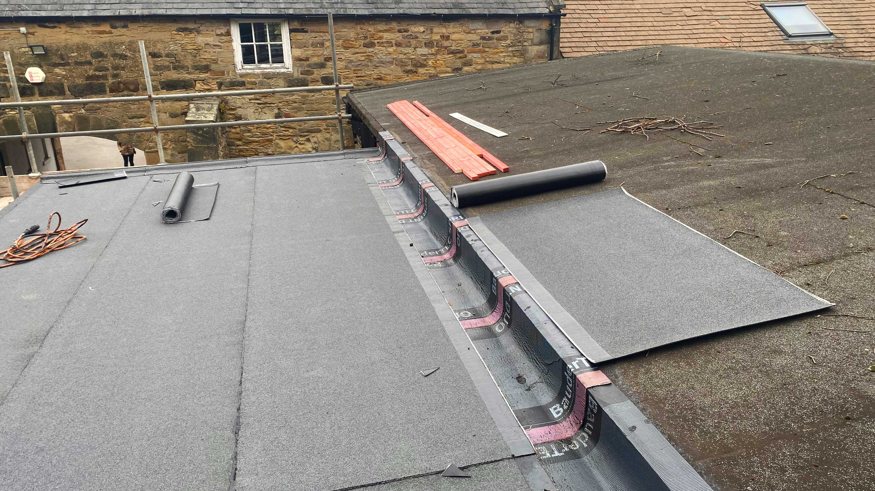 Rooftop in progress of refurbishment