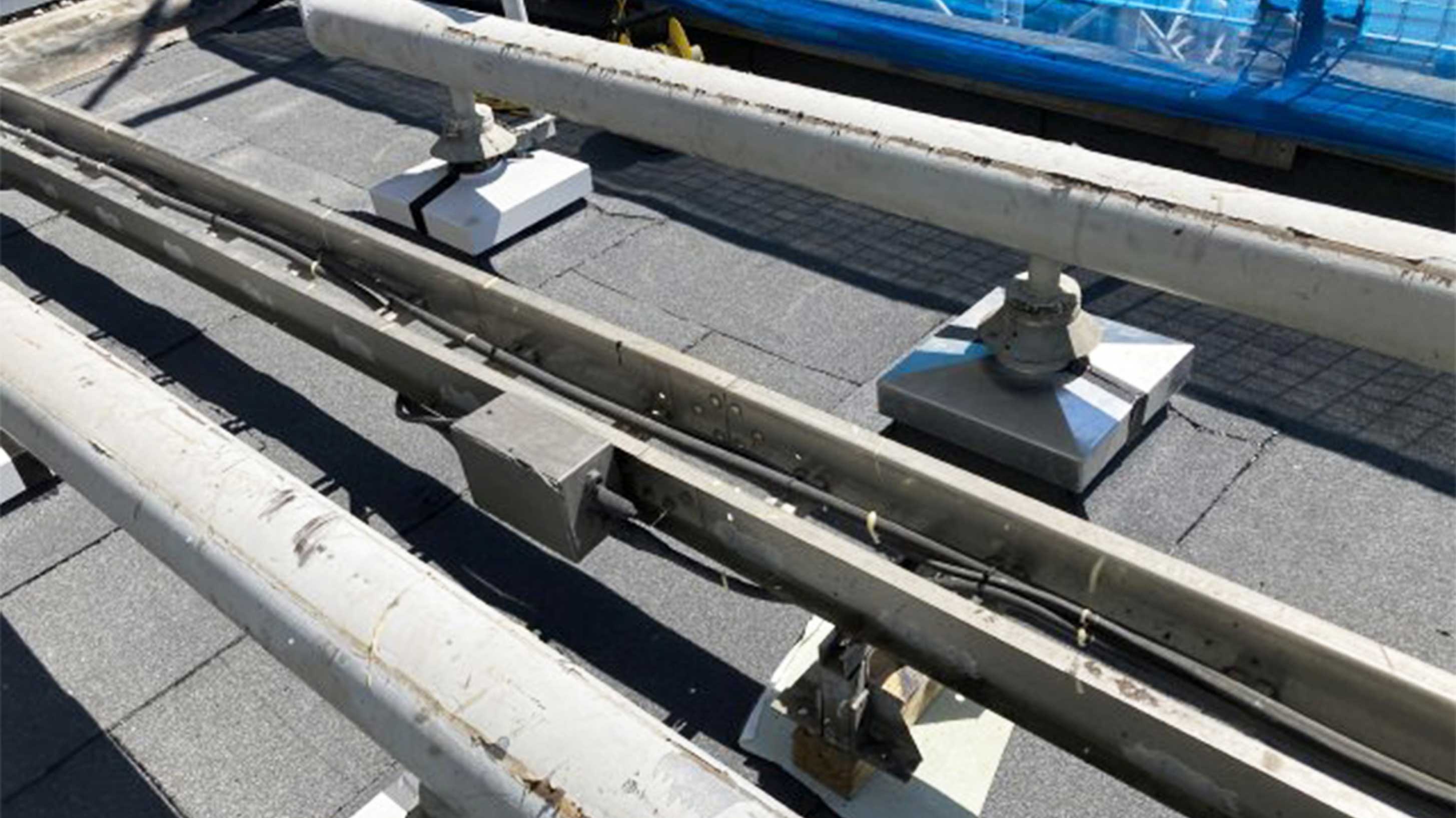 Roof of Lloyd's Building, London, with refurbishment complete