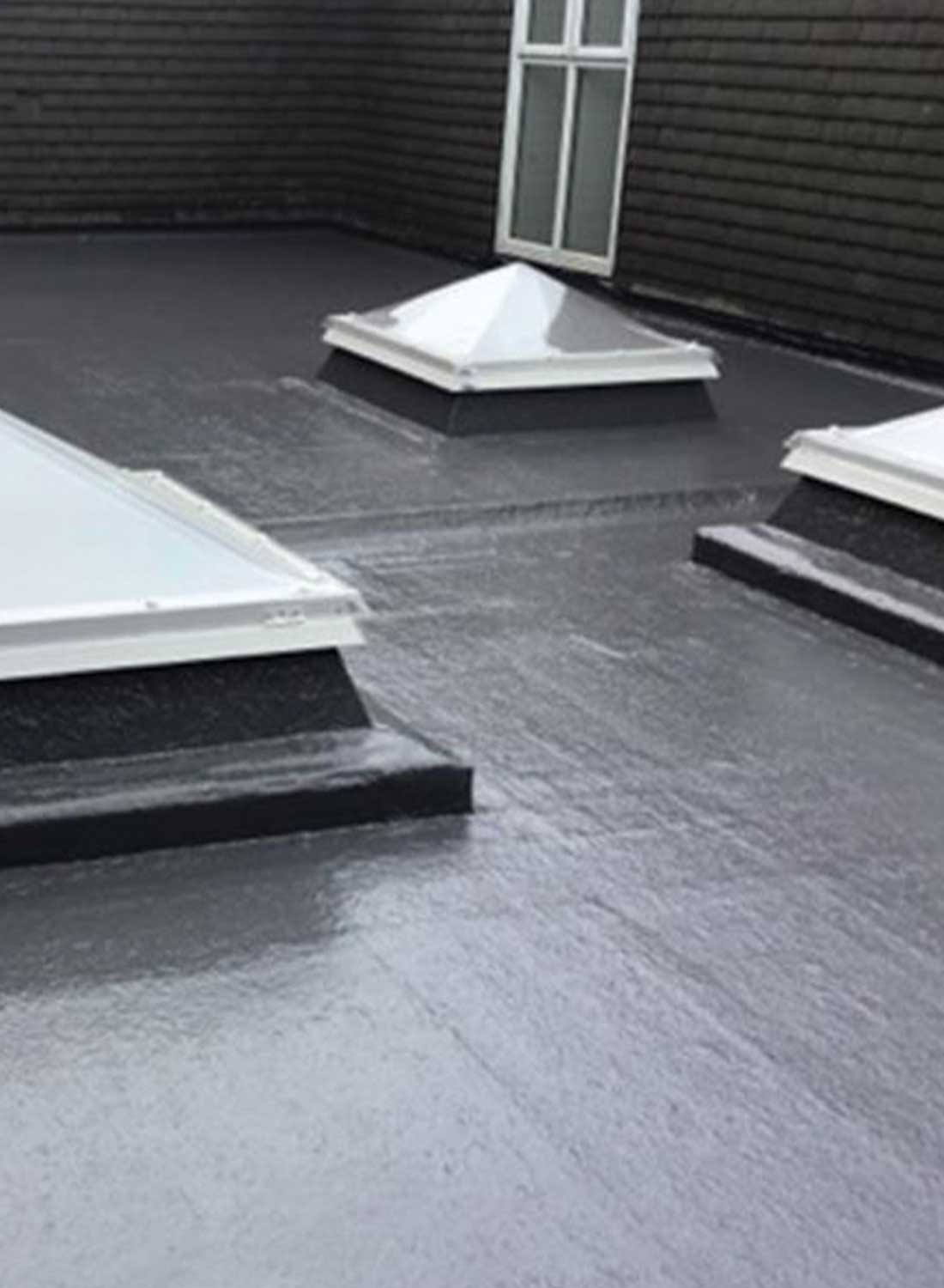 Cold applied liquid waterproofing for flat roofs