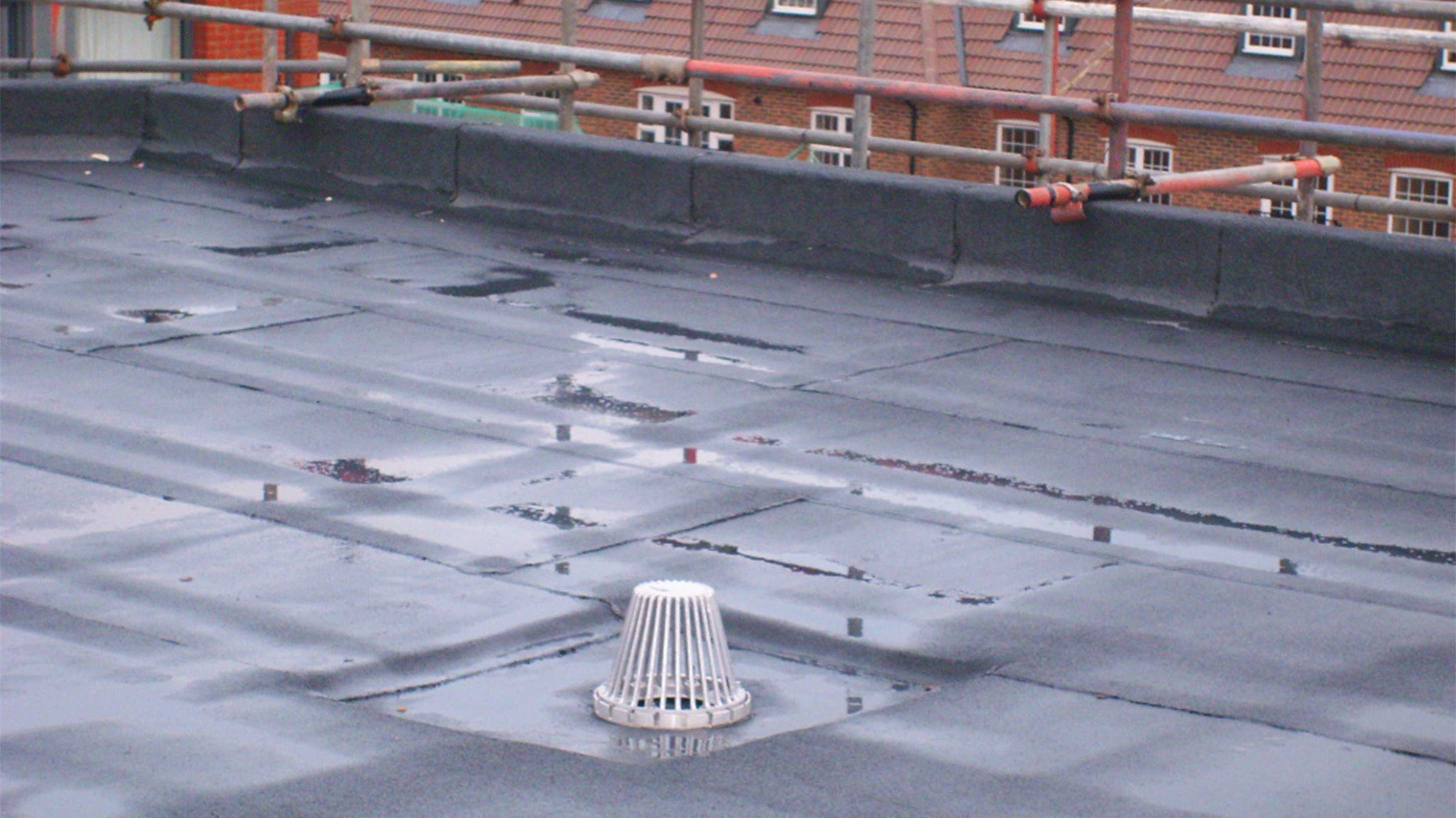 Rooftop with Bauder waterproofing system installed