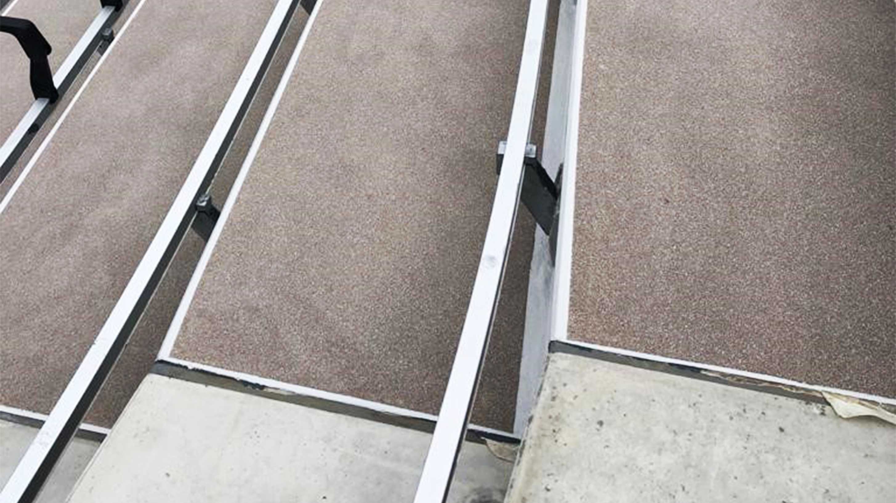 Staircase at Lord's Cricket Ground installed with Bauder LiquiTEC Balcony and Walkway, LiquiBALKON System