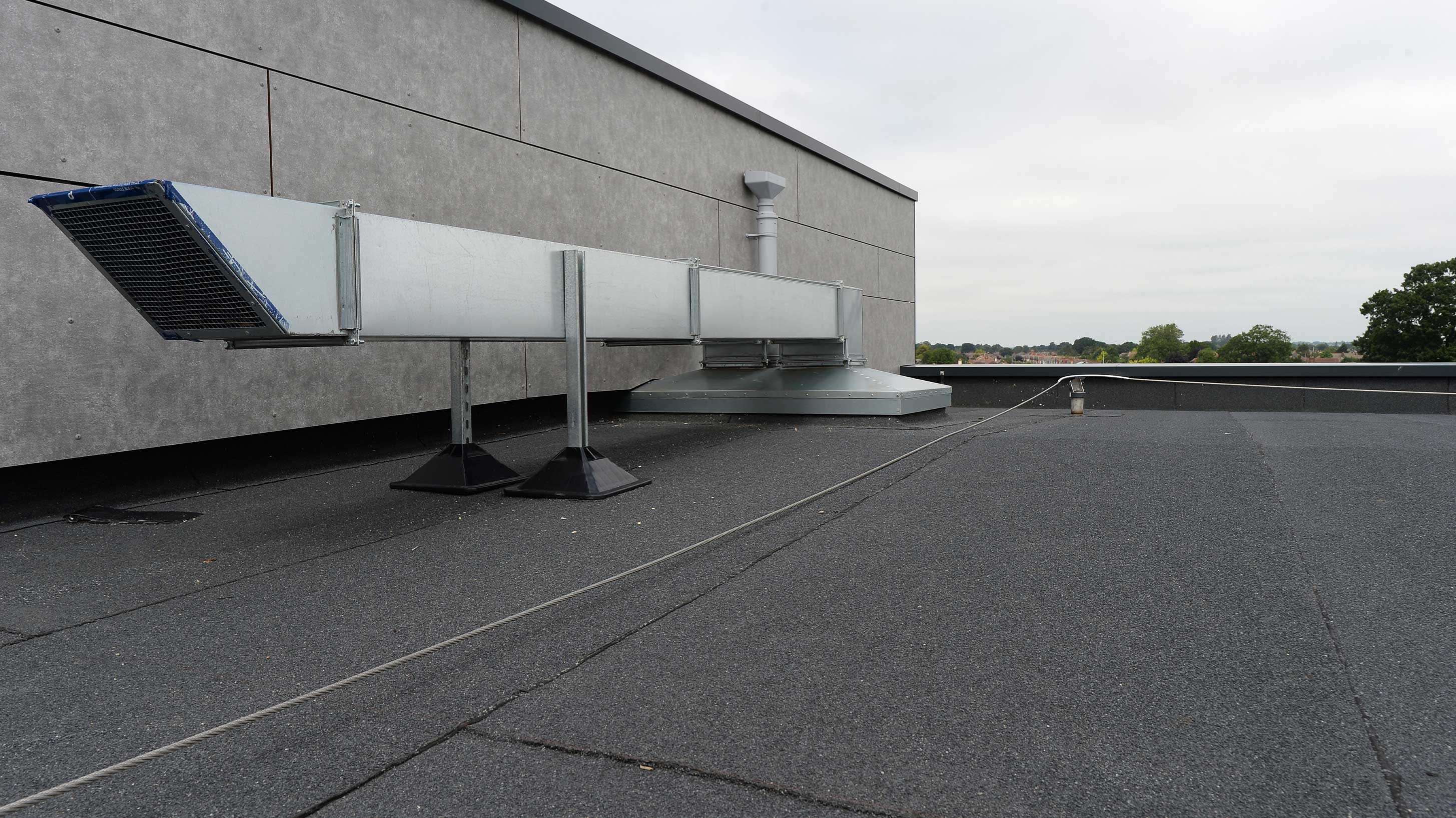 Paxman Avenue Secondary School with Bauderflex bituminous waterproofing system installed with Euroglaze rooflights