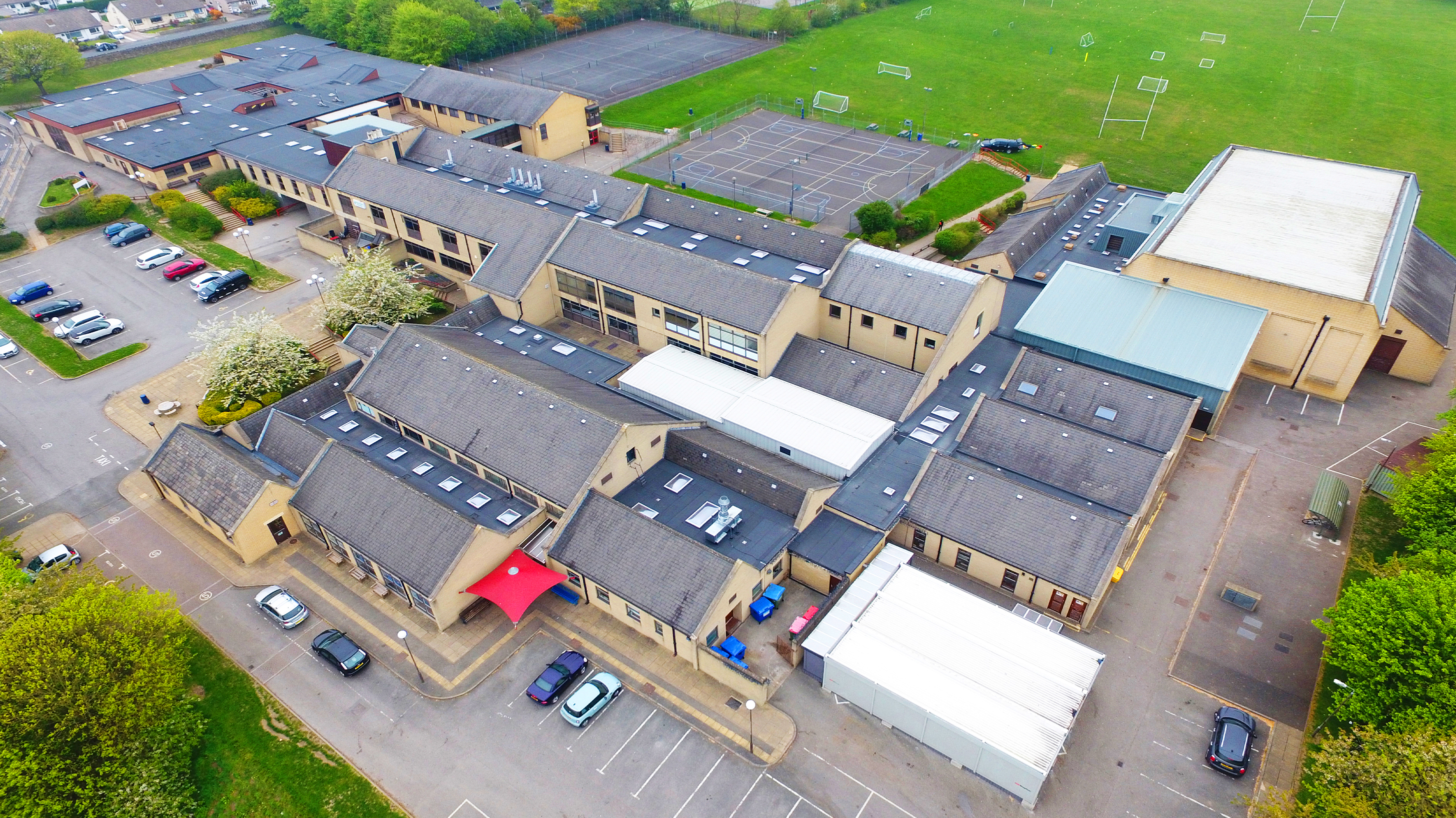 Brighouse High School Bauder Total Roof System (BTRS) and BauderDOME rooflights 