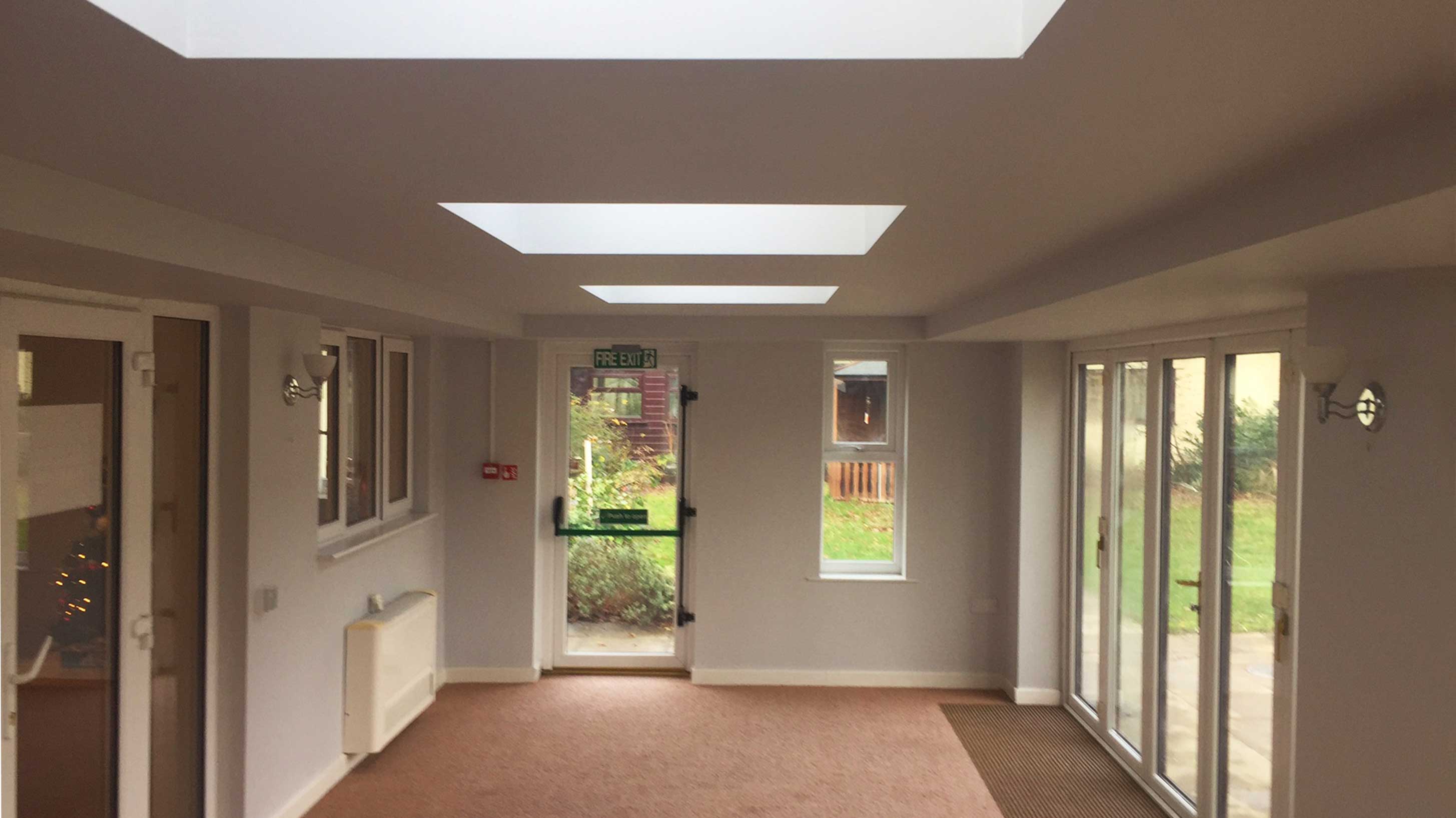 Halton Haven Hospice room with rooflights
