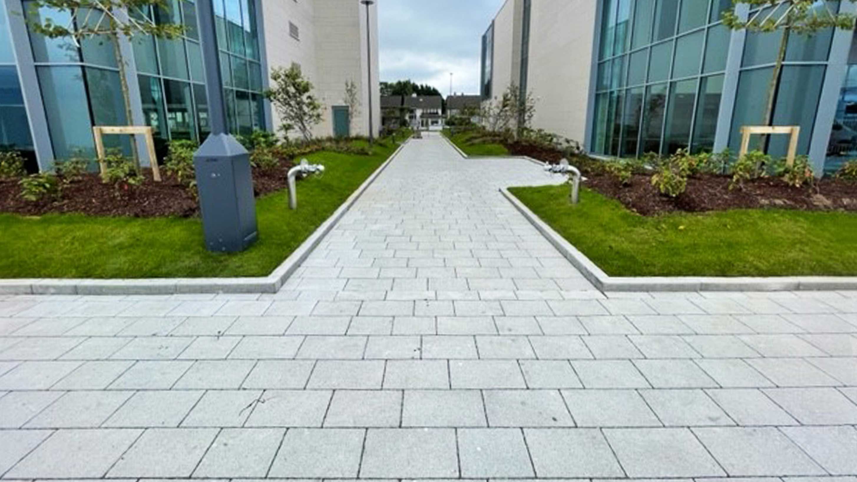 Crown square building with Bauder Bakor hot melt roofing system