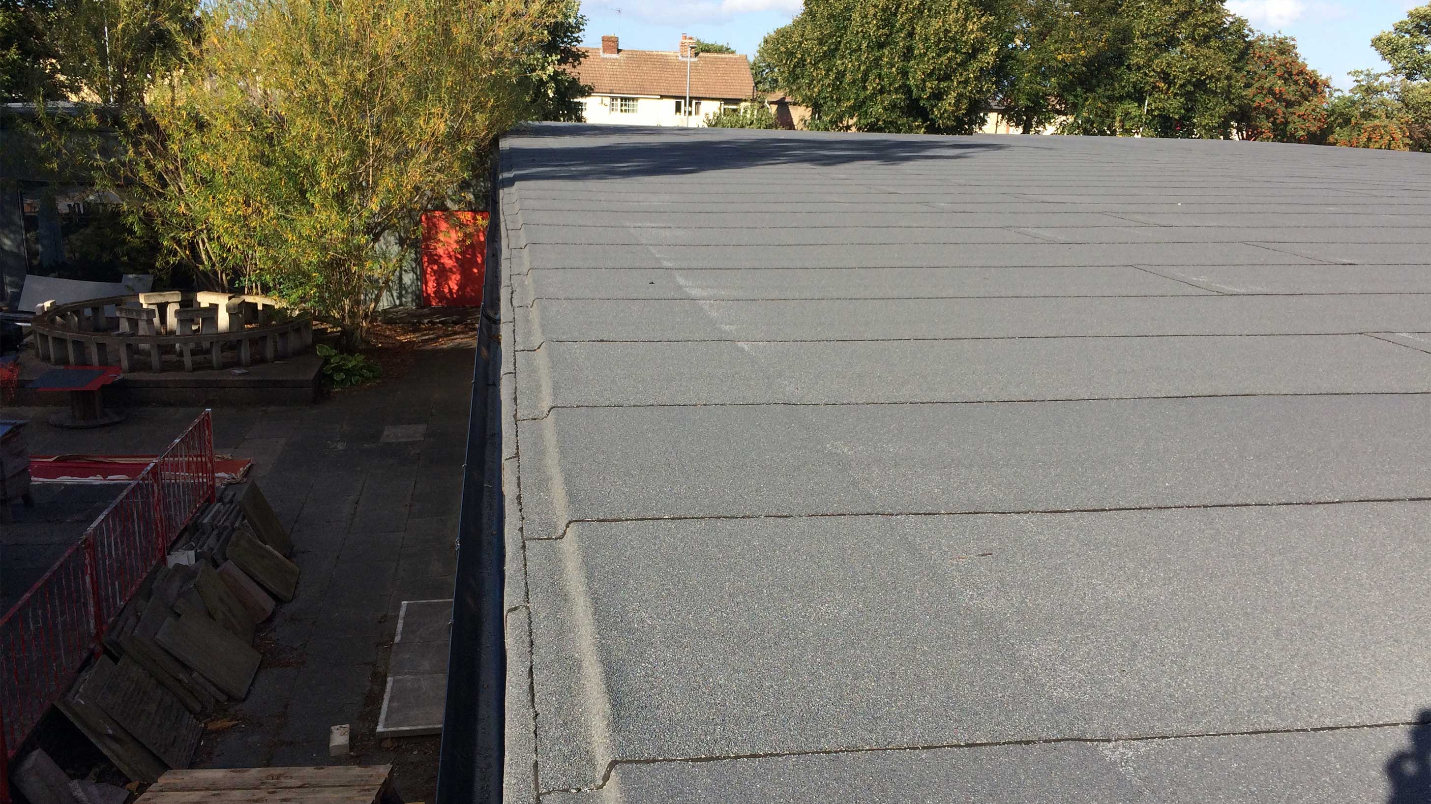 Roof of Airedale Academy showing Bauder Total Roof System