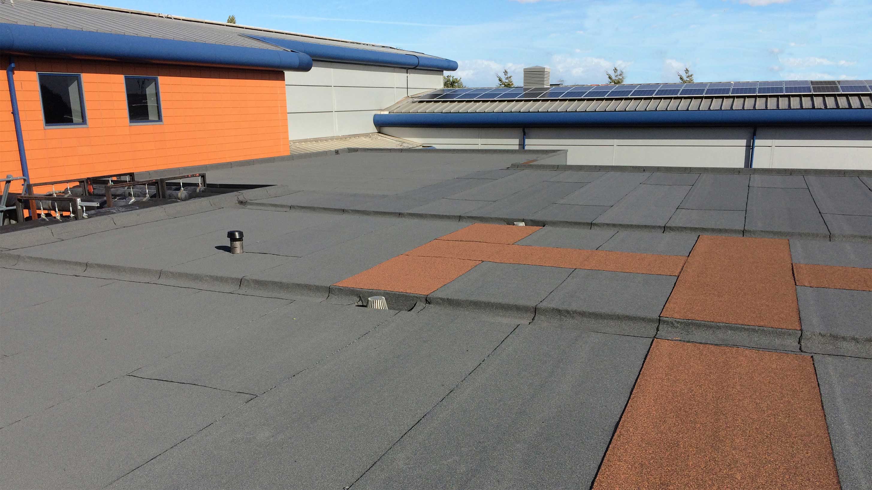 Roof of Airedale Academy showing Bauder Total Roof System