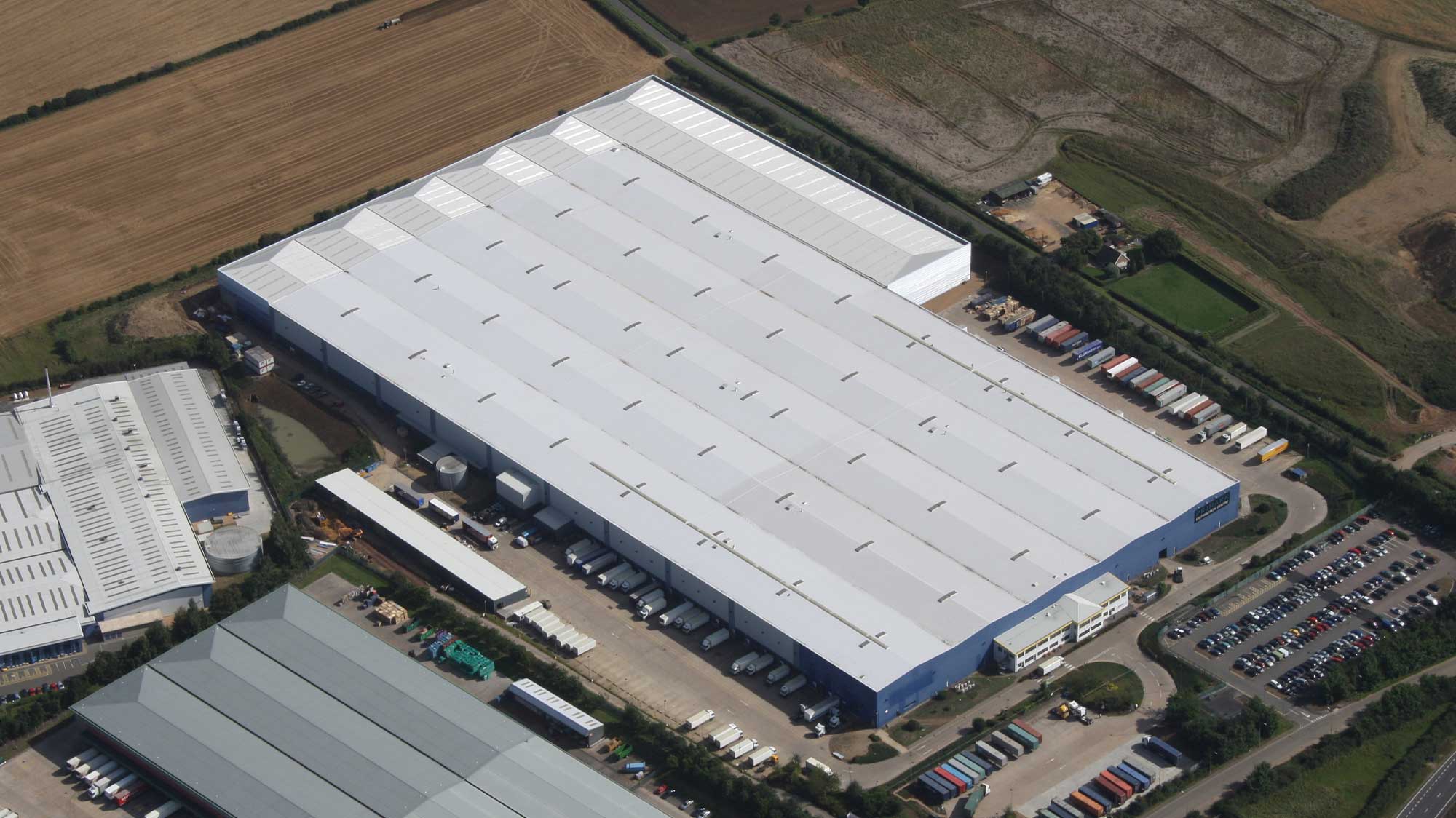 Aerial view of Primark Distribution Centre