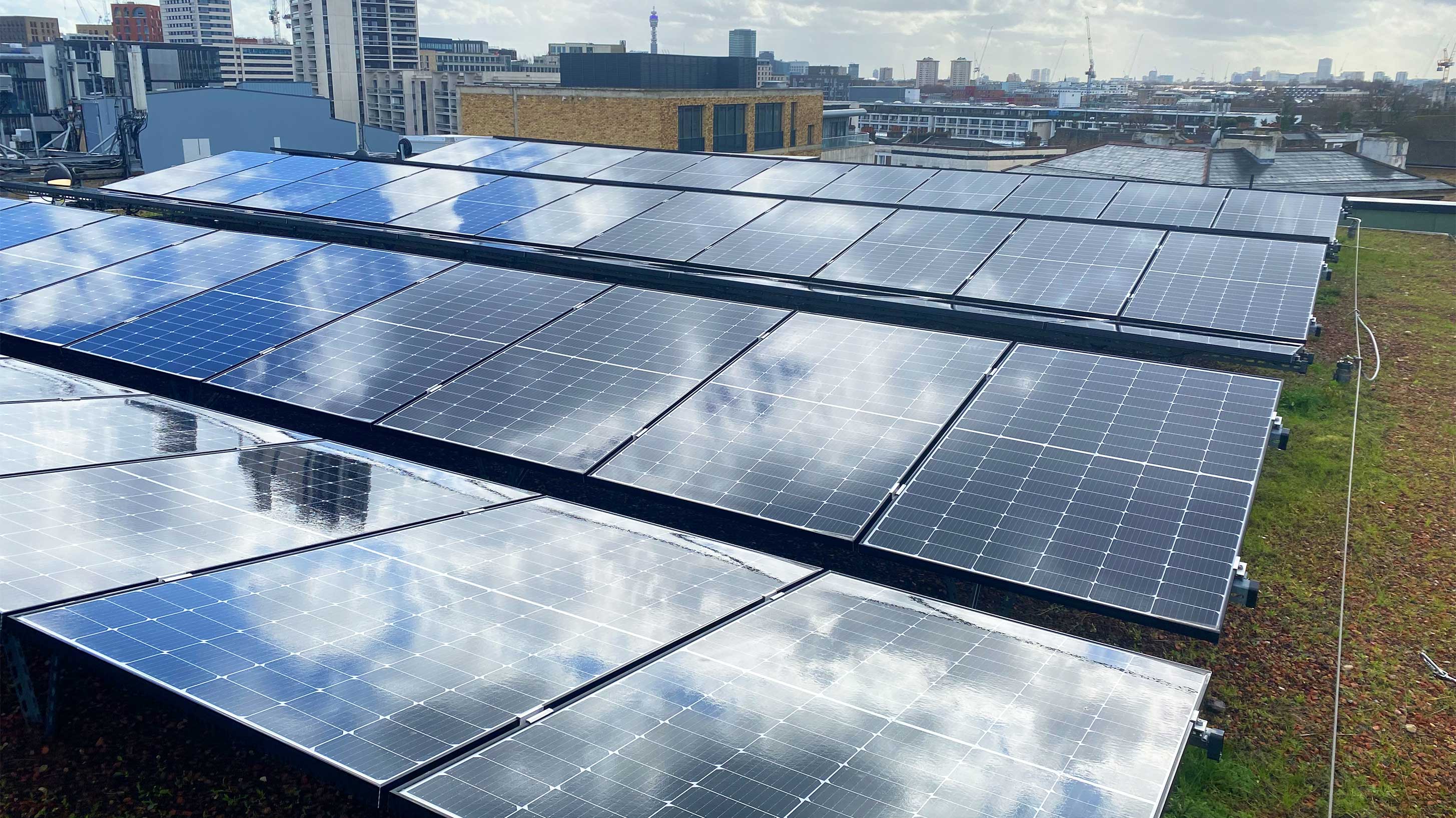 98 to 124 Brewery Road with Bauder total green roof system